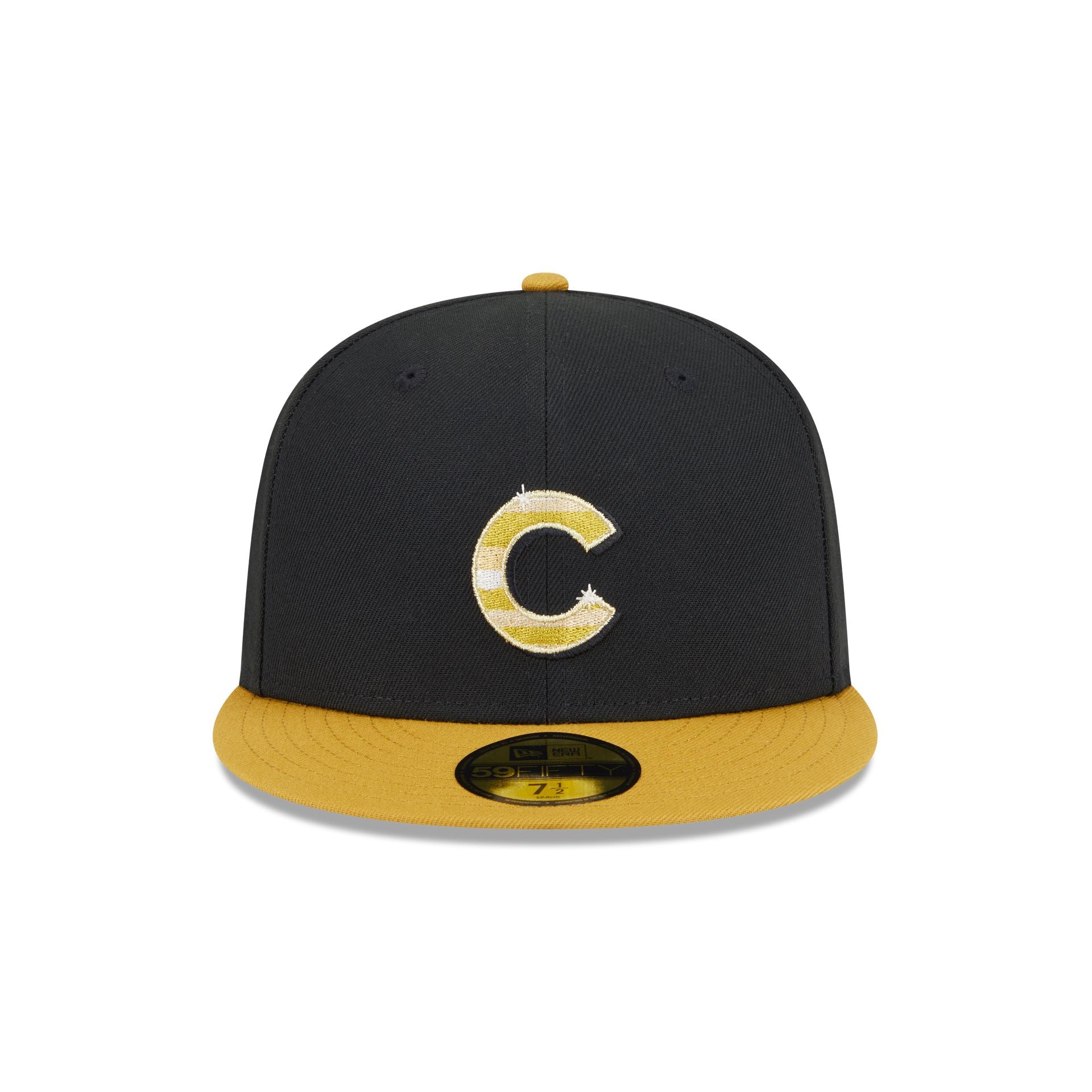 Alternative view of Chicago Cubs Metallic Gold Logo 59Fifty Fitted Hat
