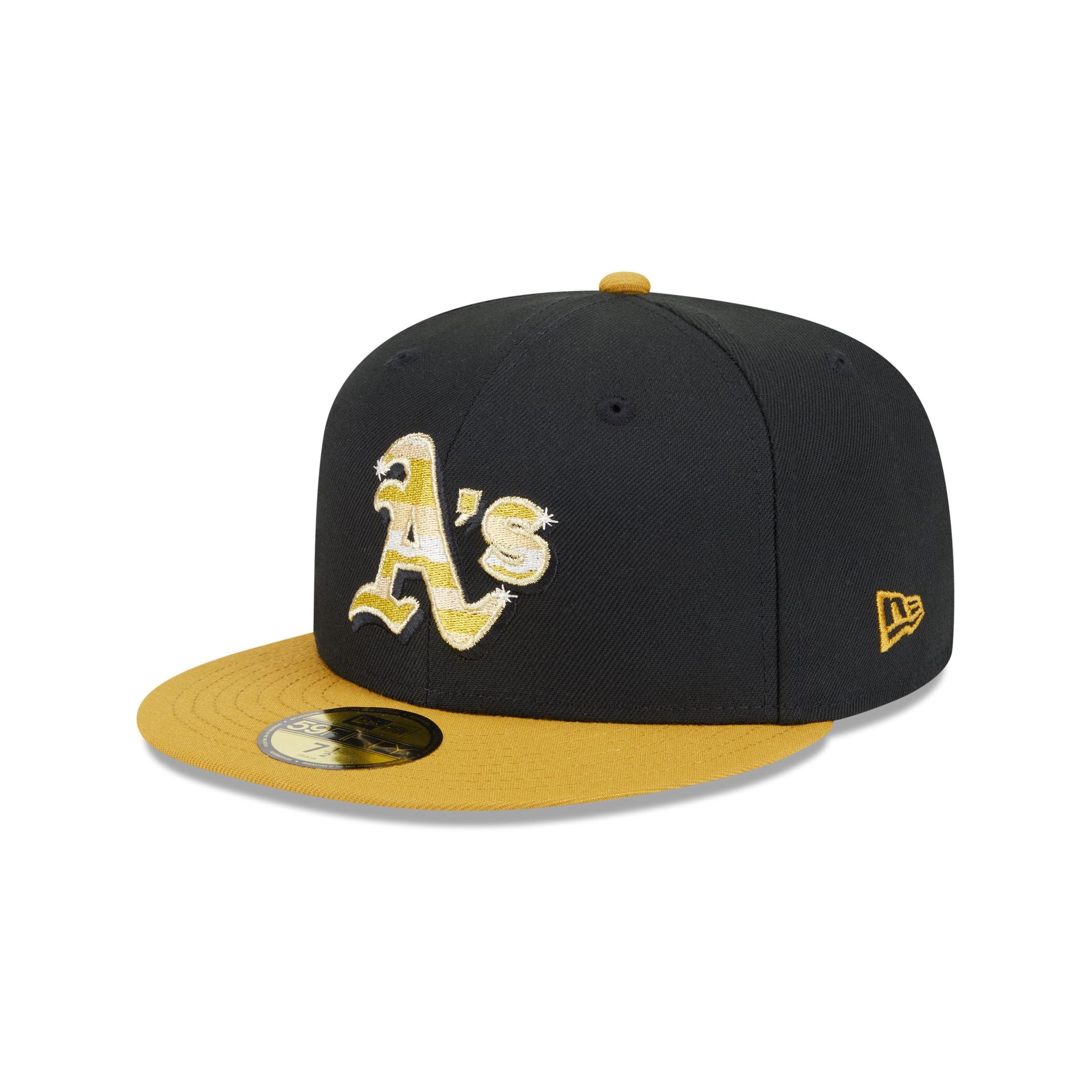 Athletics Metallic Gold Logo 59Fifty Fitted Hat