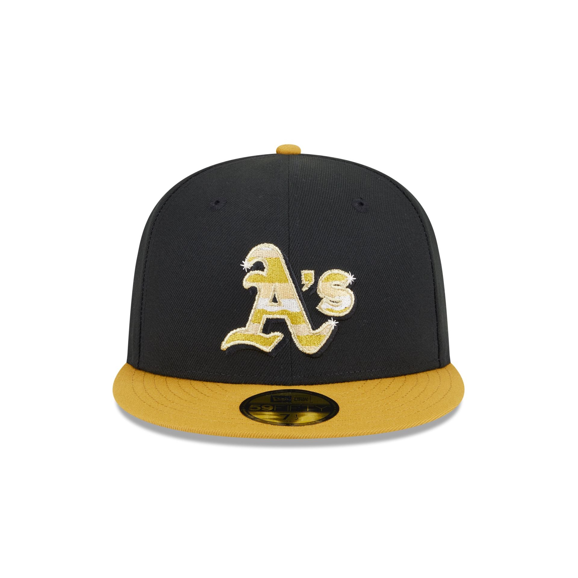 Alternative view of Athletics Metallic Gold Logo 59Fifty Fitted Hat