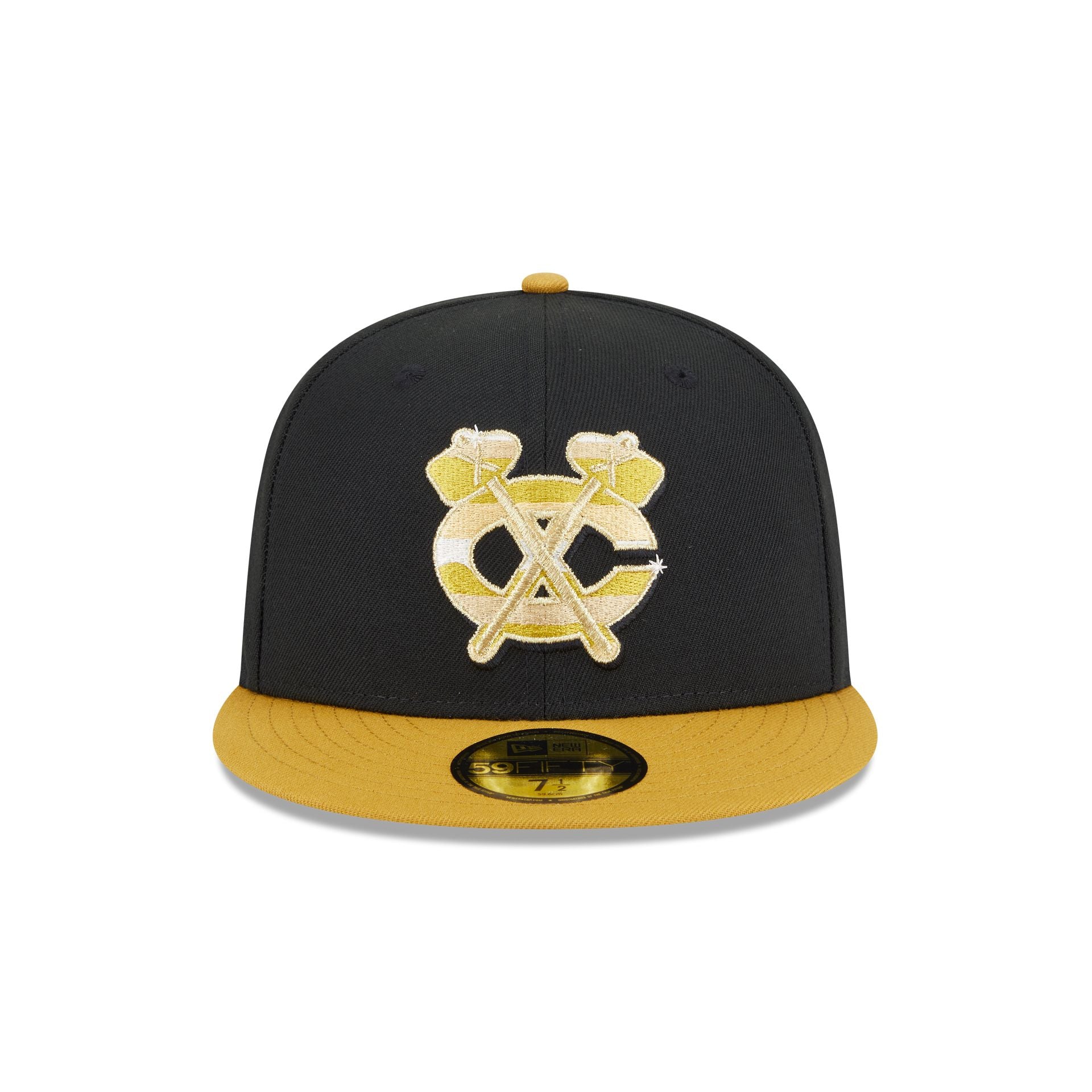 Alternative view of Chicago Blackhawks Metallic Gold Logo 59Fifty Fitted Hat