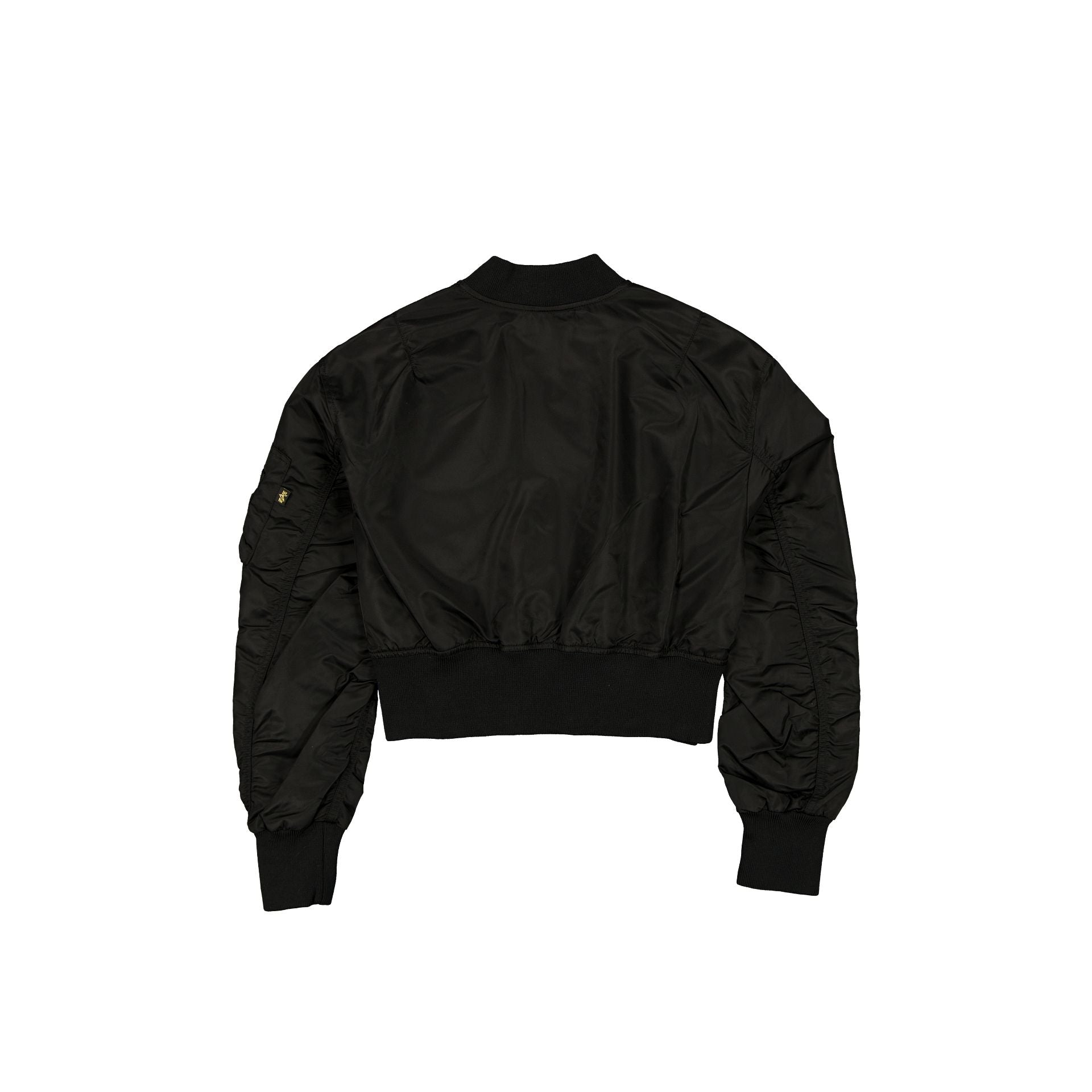 Alternative view of Alpha Industries X Seattle Mariners Black And Gold Women's Cropped L-2B Bomber Jacket