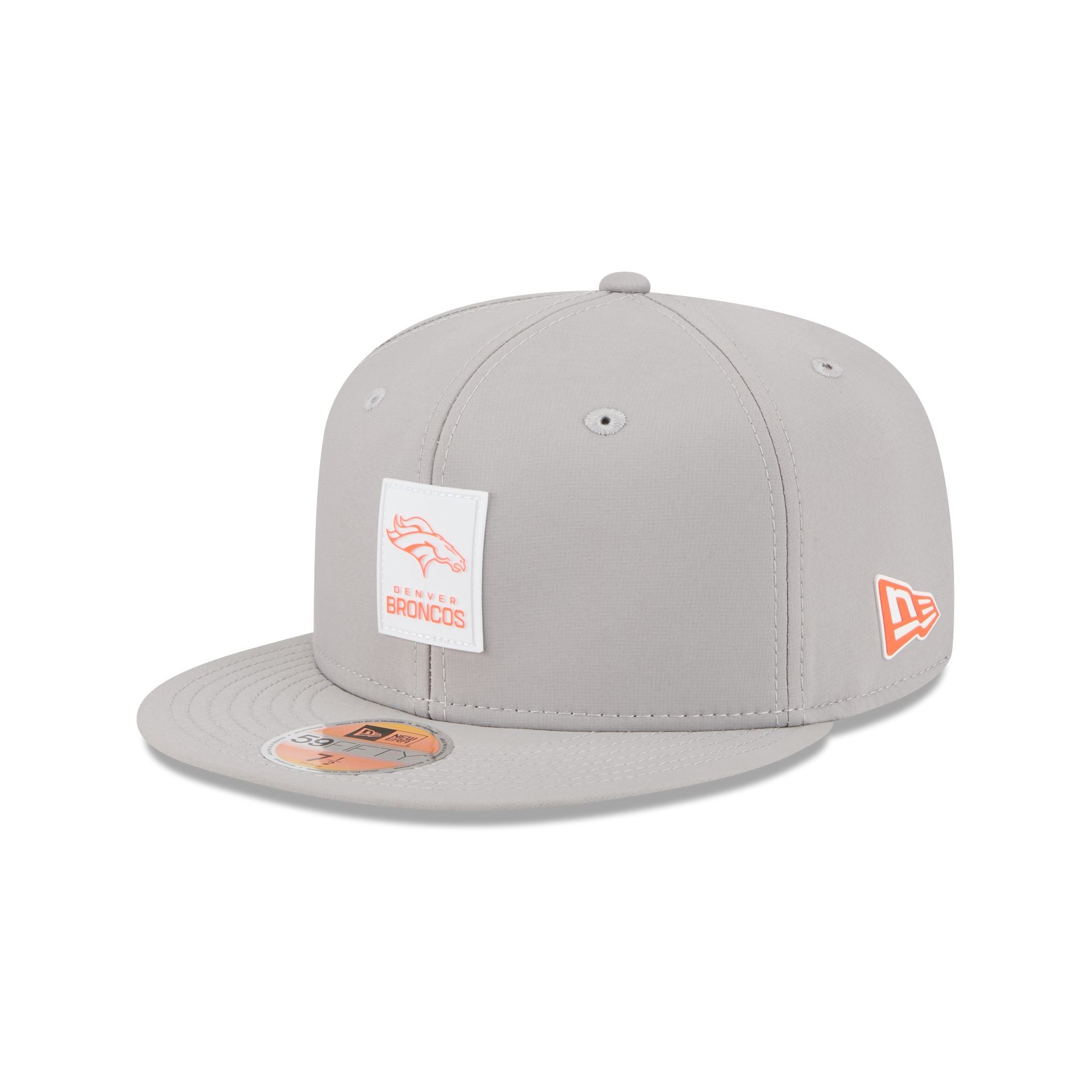 Denver Broncos 2025 Sideline Hot Weather Gray 59Fifty Fitted Hat