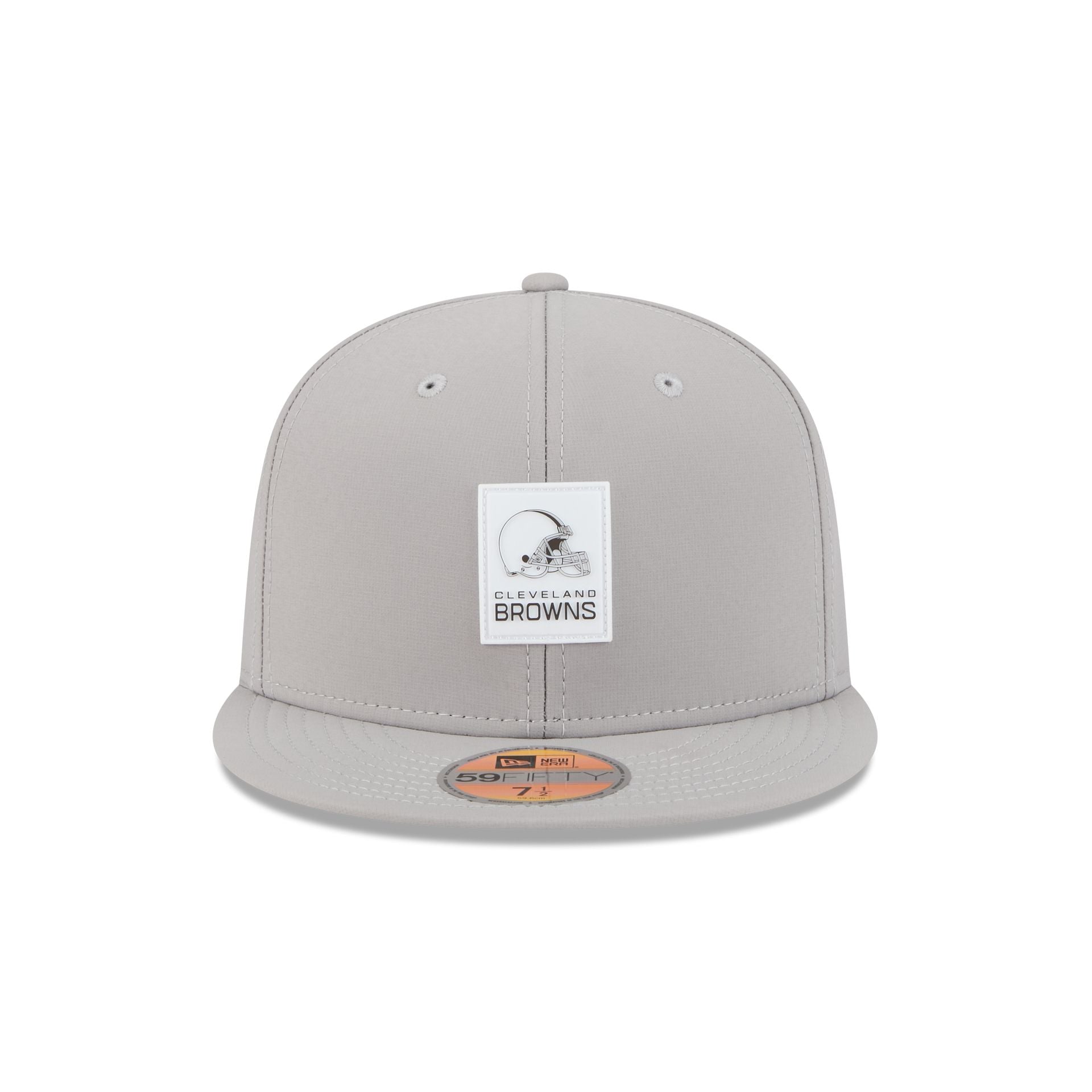 Alternative view of Cleveland Browns 2025 Sideline Hot Weather Gray 59Fifty Fitted Hat