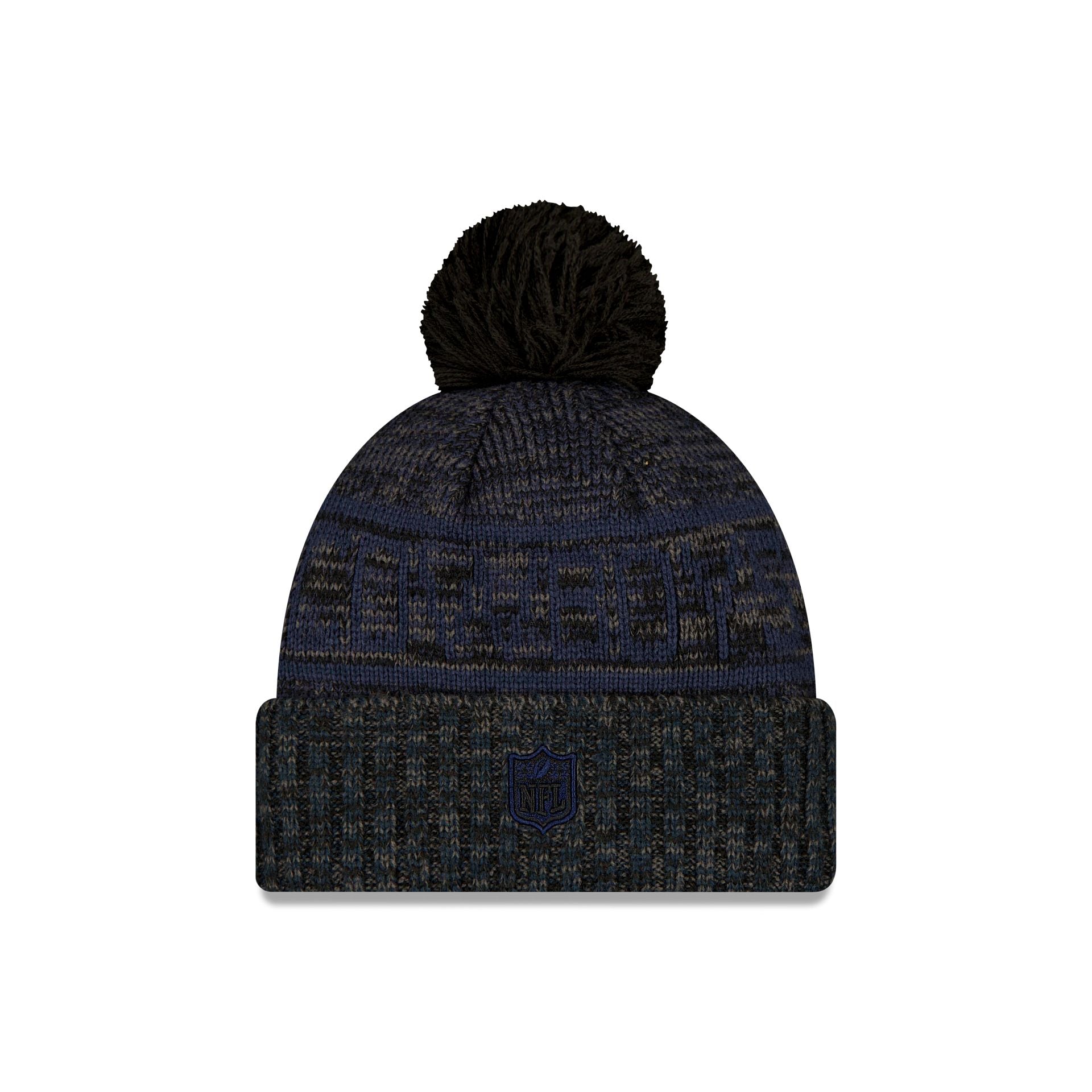 Alternative view of Dallas Cowboys 2025 Sideline Cold Weather Black Pom Knit Hat