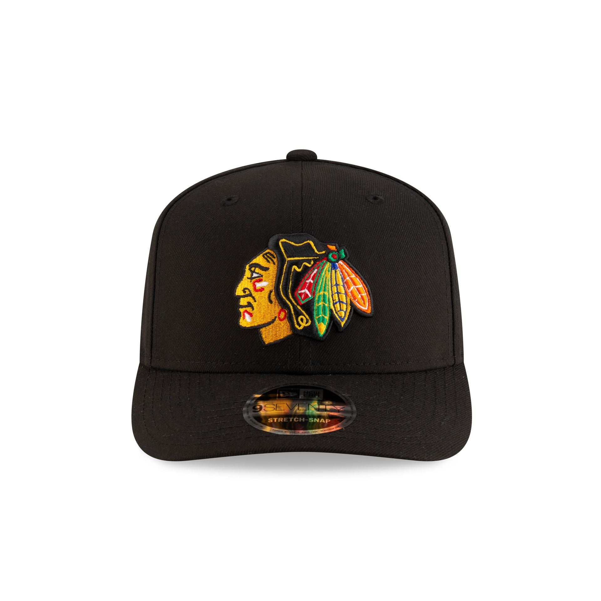 Alternative view of Chicago Blackhawks Team Black 9Seventy Stretch-Snap Hat