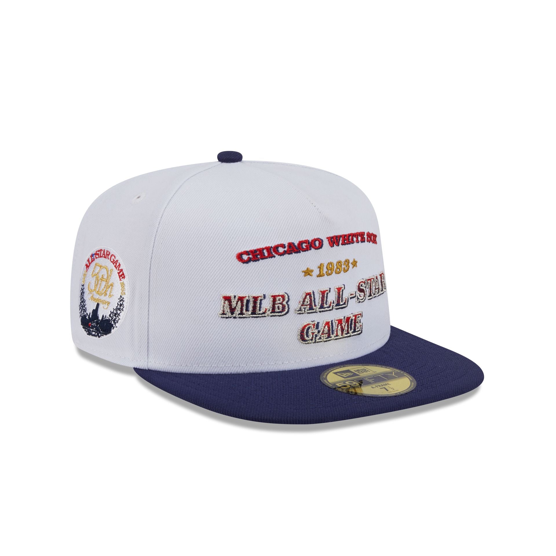 Chicago White Sox Summer Derby White 59Fifty A-Frame Fitted Hat