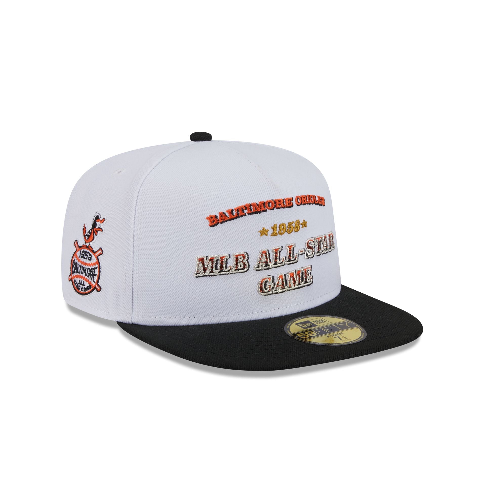 Baltimore Orioles Summer Derby White 59Fifty A-Frame Fitted Hat