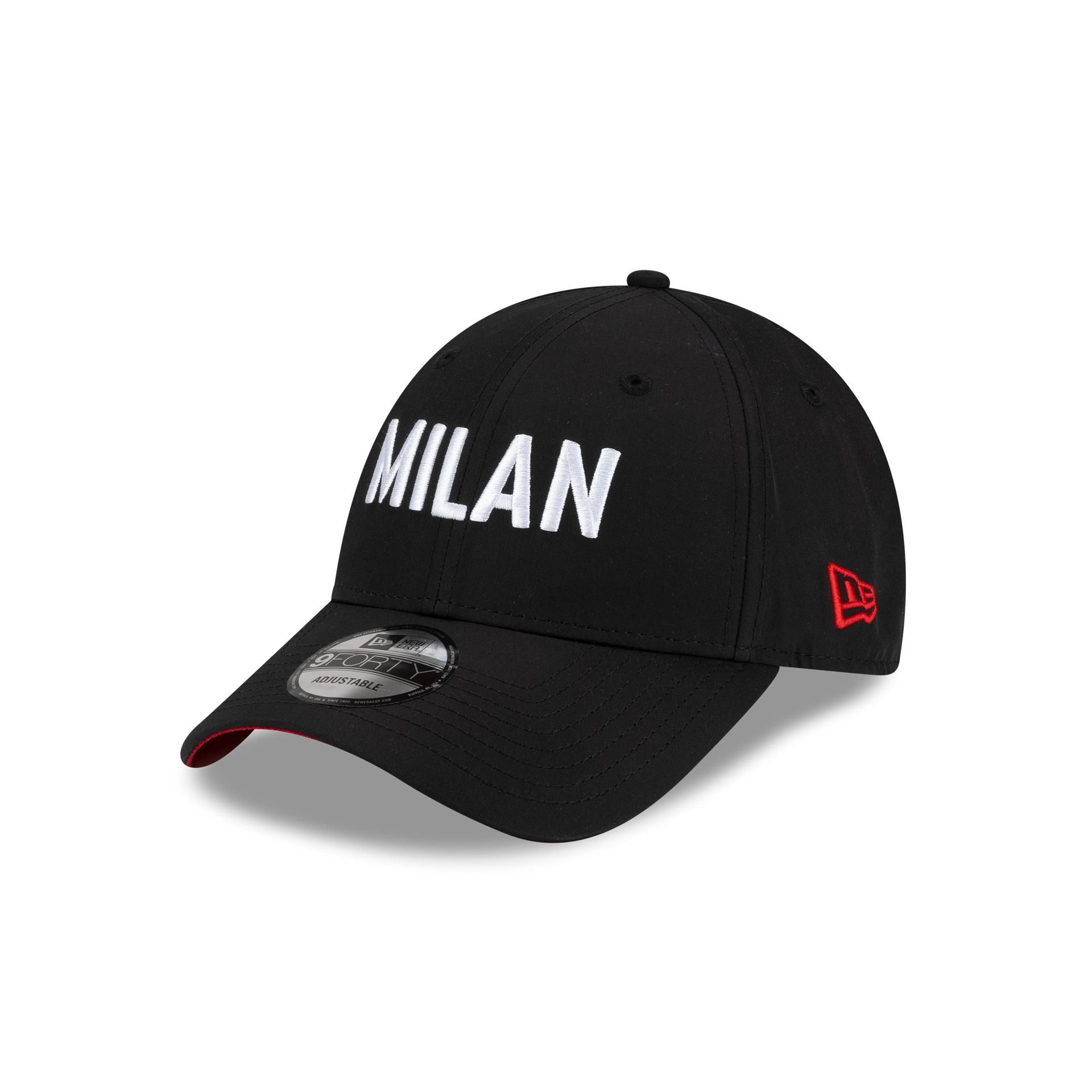Ac Milan Wordmark Black 9Forty Adjustable Hat