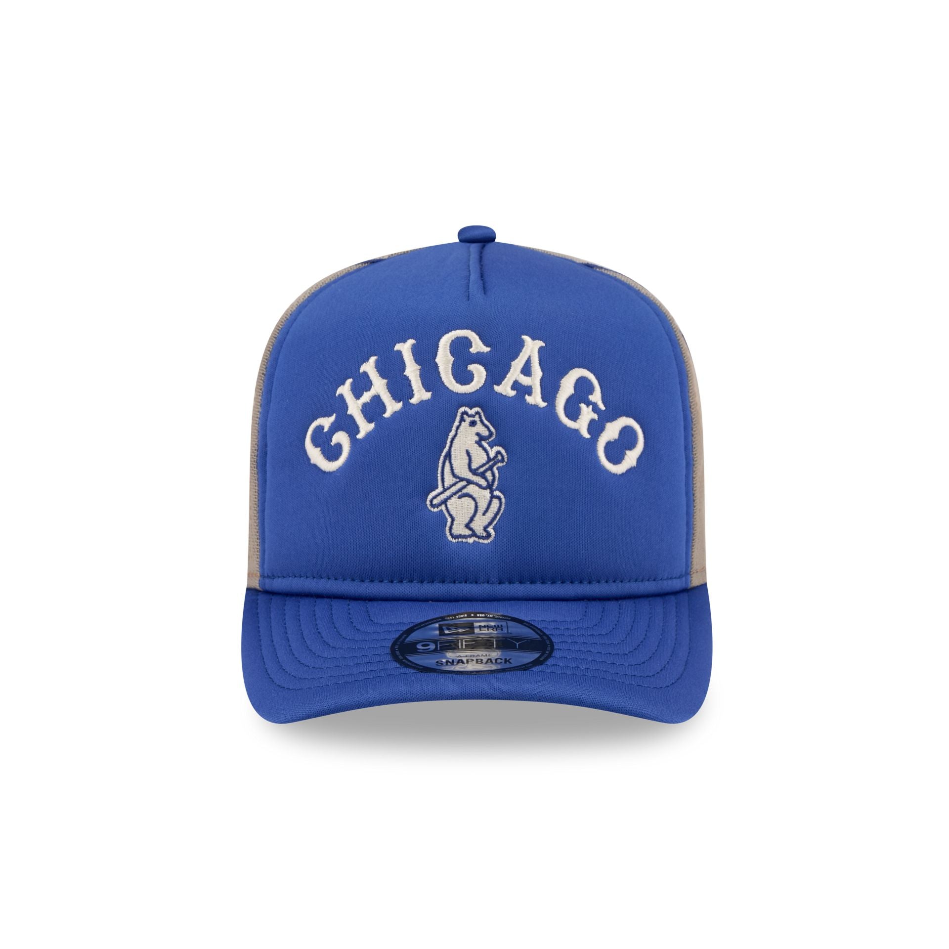Alternative view of Chicago Cubs Arched 9Fifty A-Frame Trucker Hat