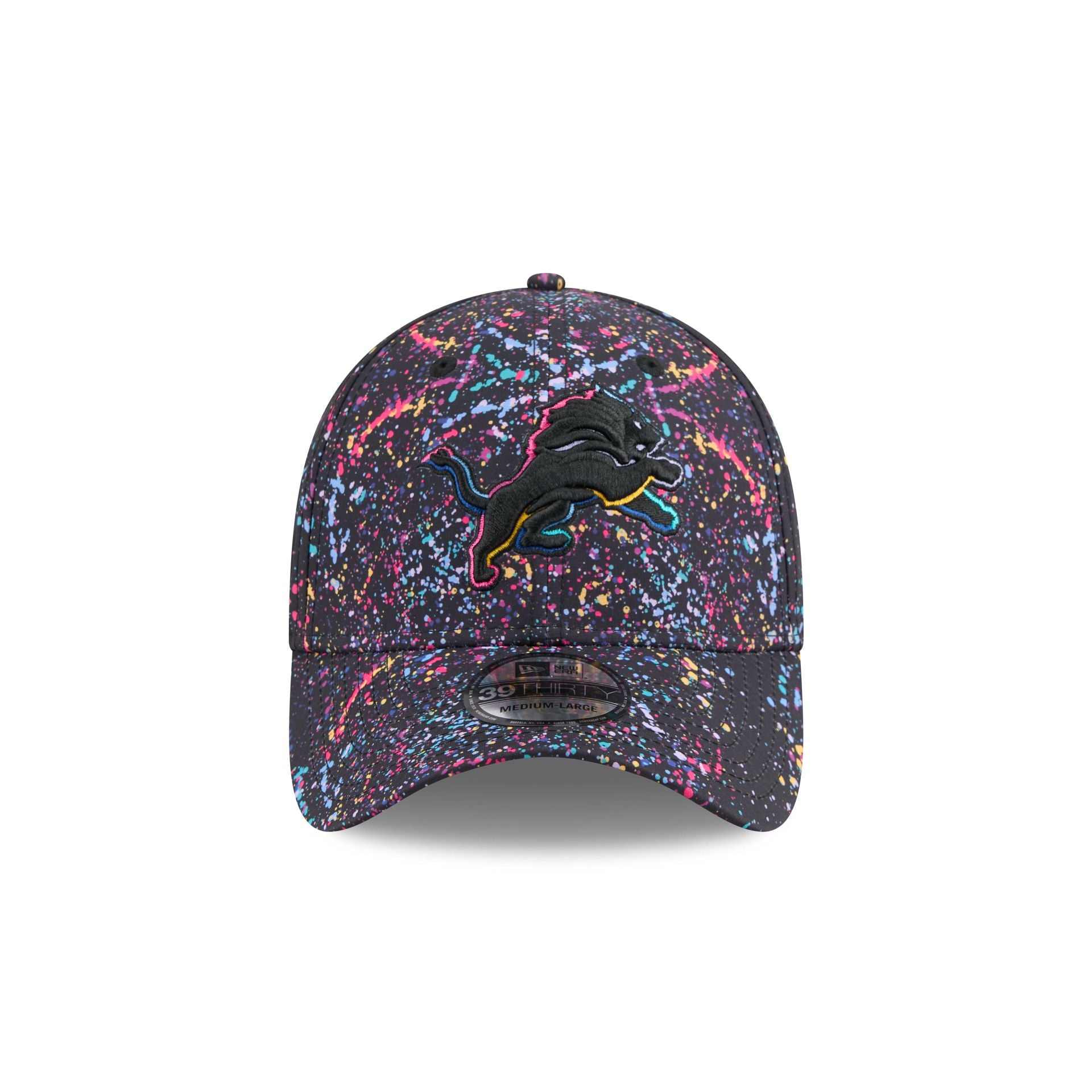 Alternative view of Detroit Lions 2025 Crucial Catch 39Thirty Stretch Fit Hat