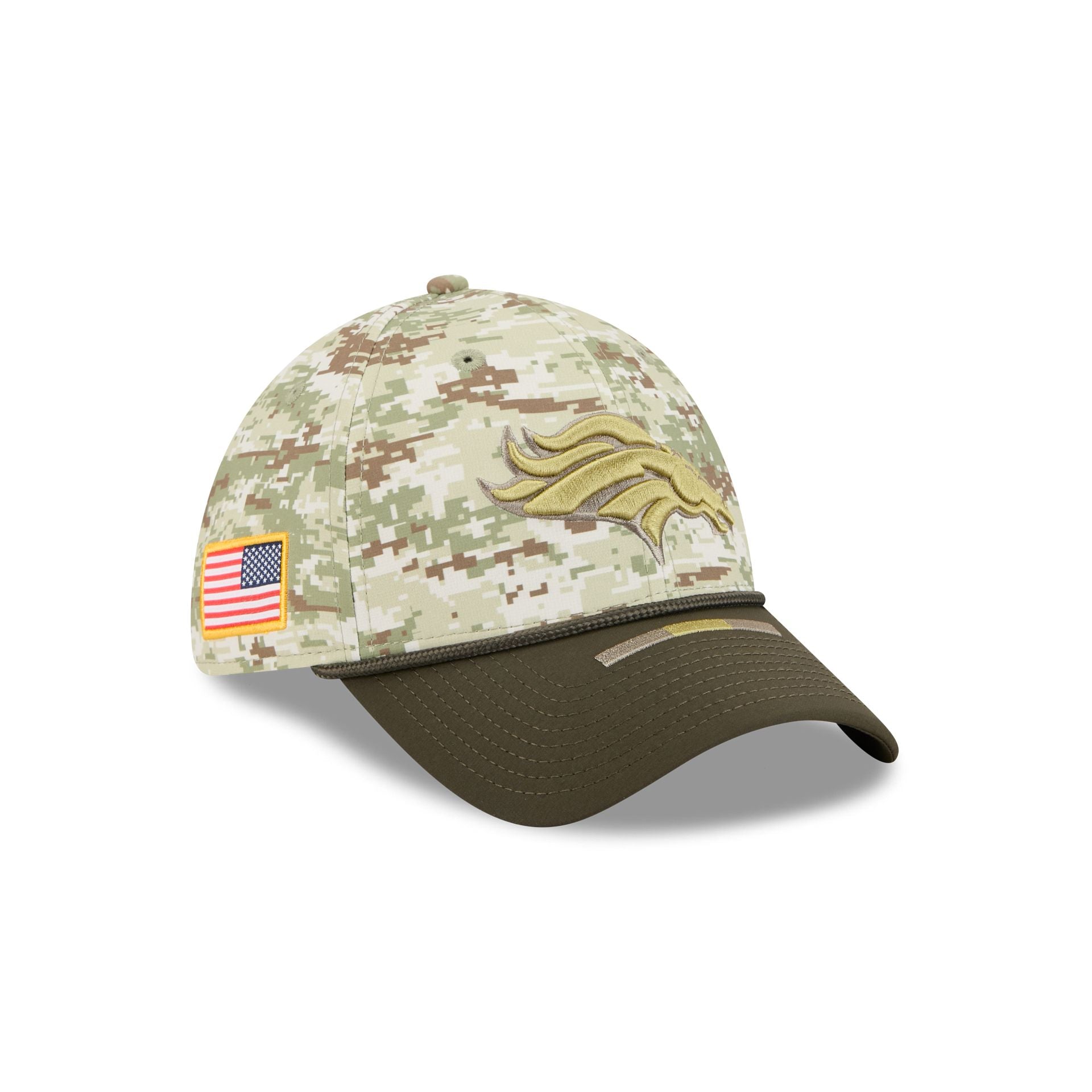 Denver Broncos 2025 Salute To Service Digi Camo 39Thirty Stretch Fit Hat