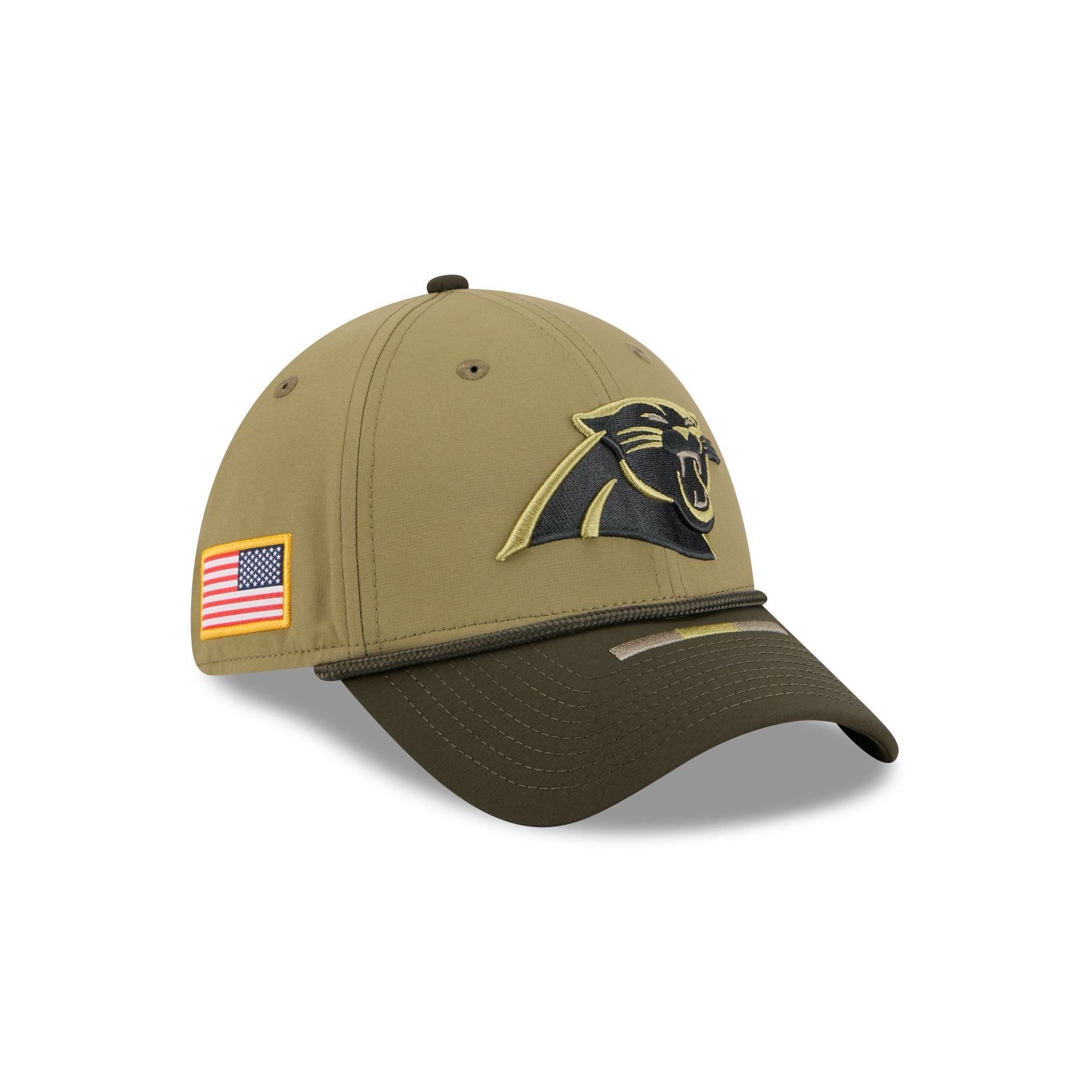 Carolina Panthers 2025 Salute To Service 39Thirty Stretch Fit Hat