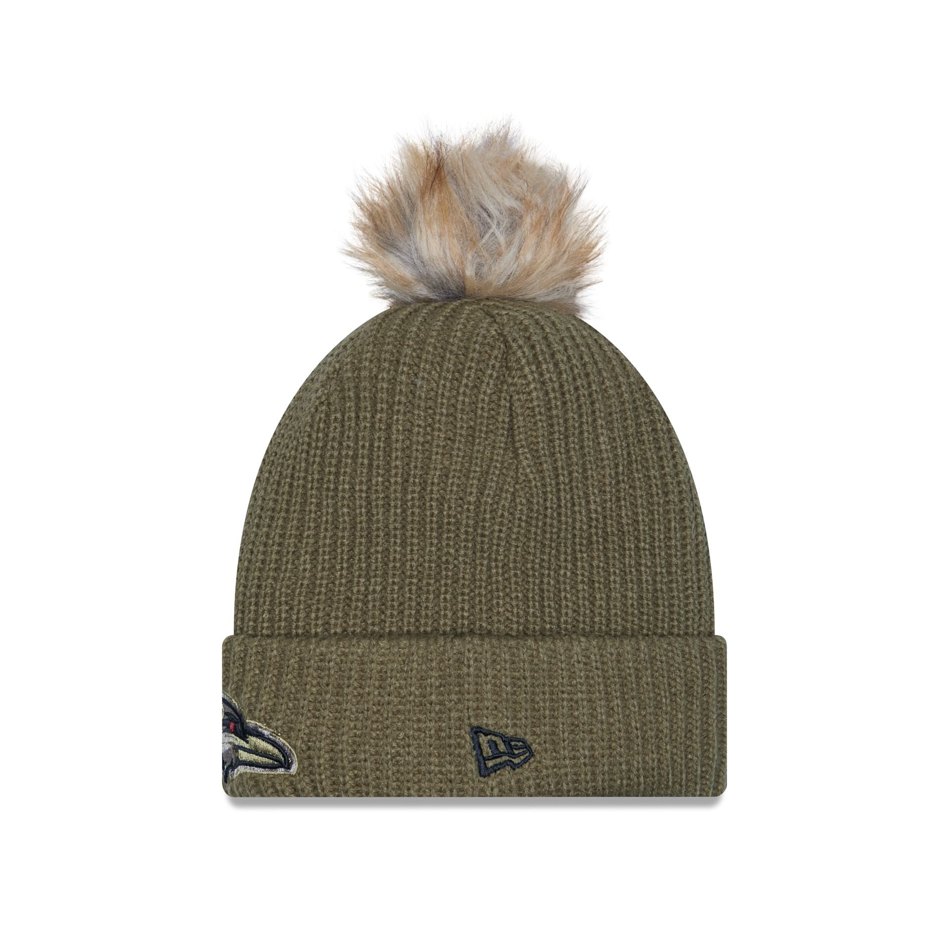 Alternative view of Baltimore Ravens 2025 Salute To Service Women's Pom Knit Hat