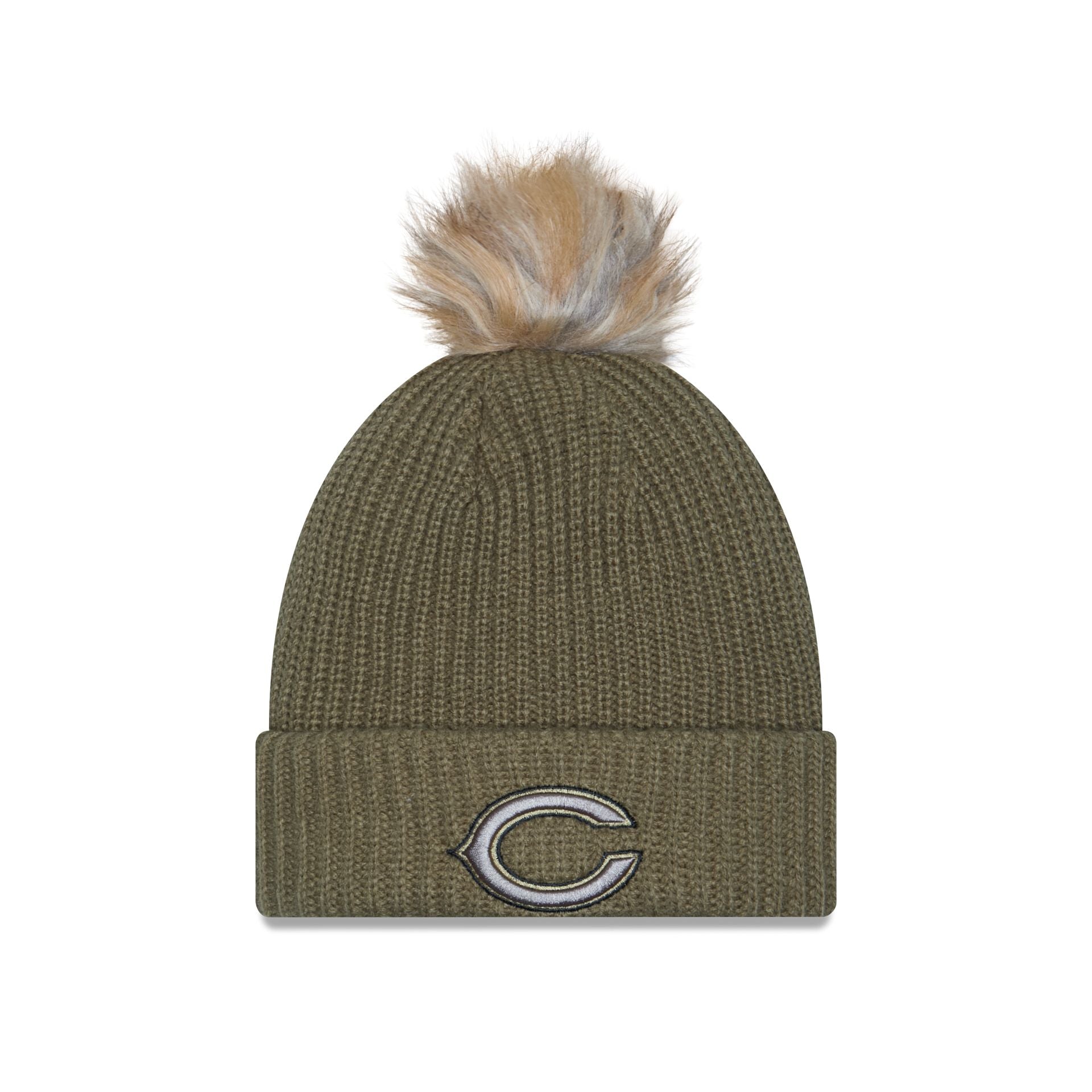 Chicago Bears 2025 Salute To Service Women's Pom Knit Hat