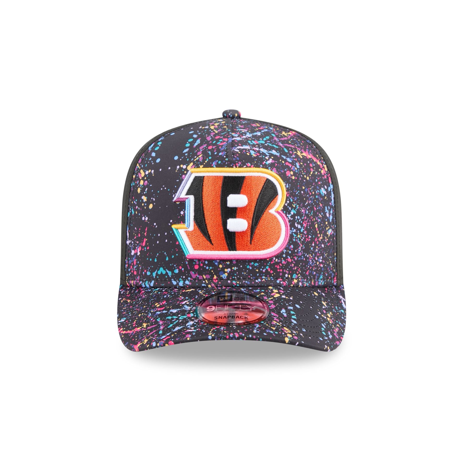 Alternative view of Cincinnati Bengals 2025 Crucial Catch 9Fifty A-Frame Snapback Hat