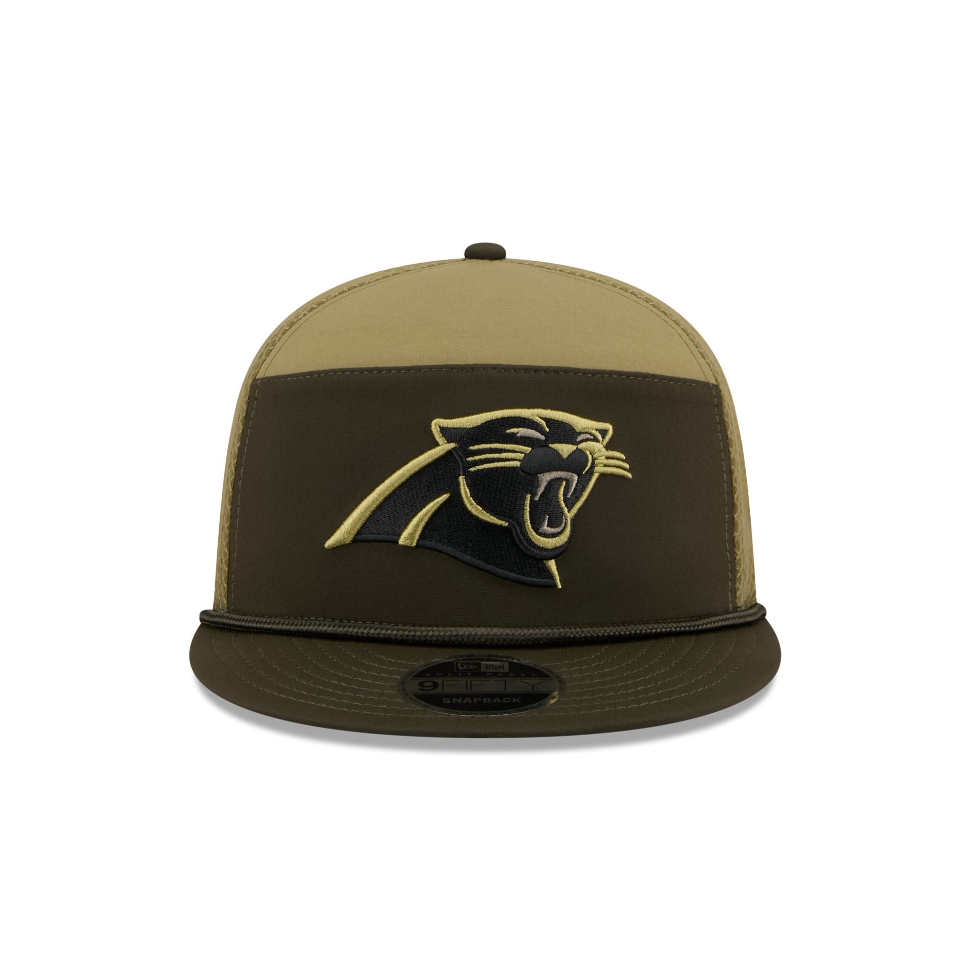 Alternative view of Carolina Panthers 2025 Salute To Service Split Panel 9Fifty Trucker Hat