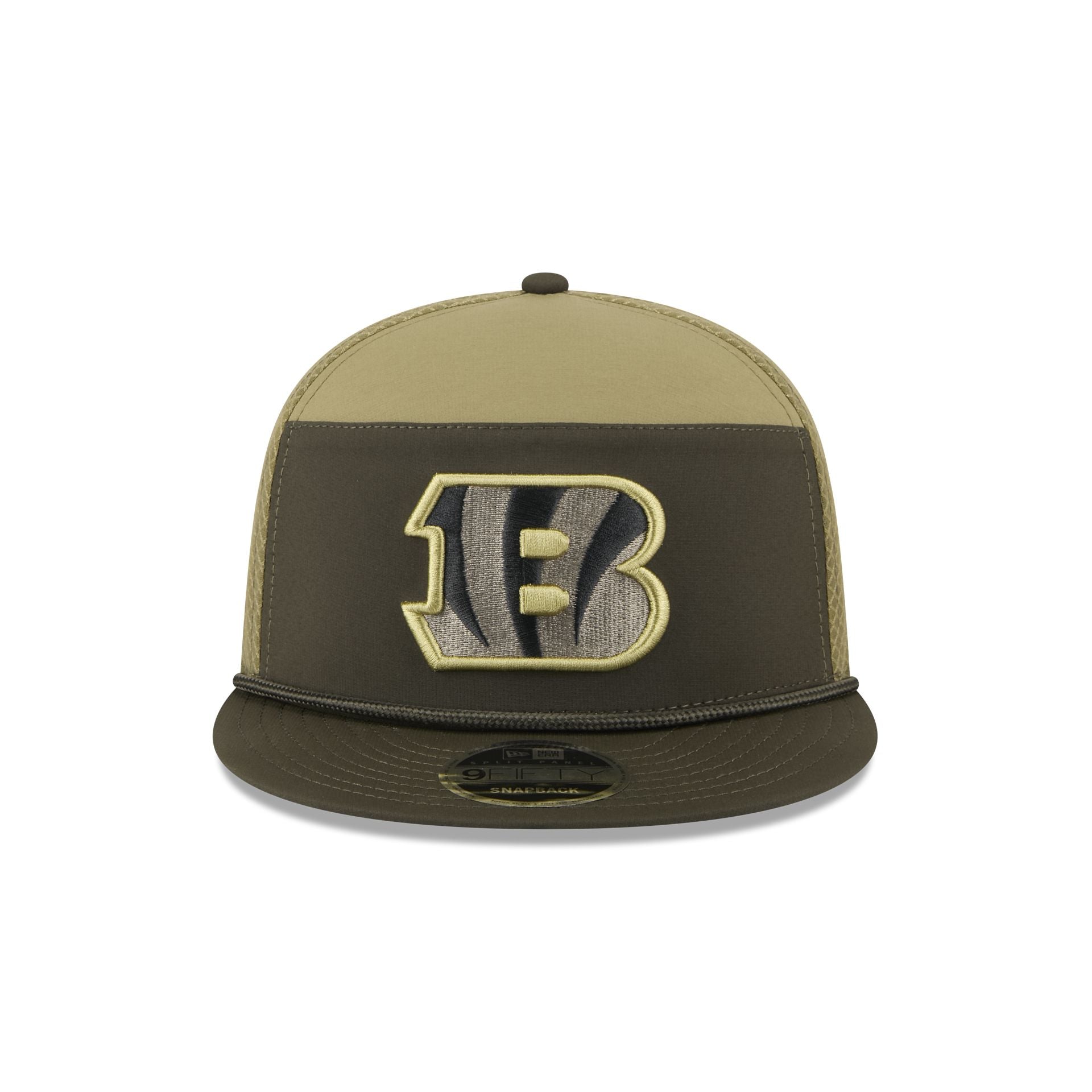 Alternative view of Cincinnati Bengals 2025 Salute To Service Split Panel 9Fifty Trucker Hat