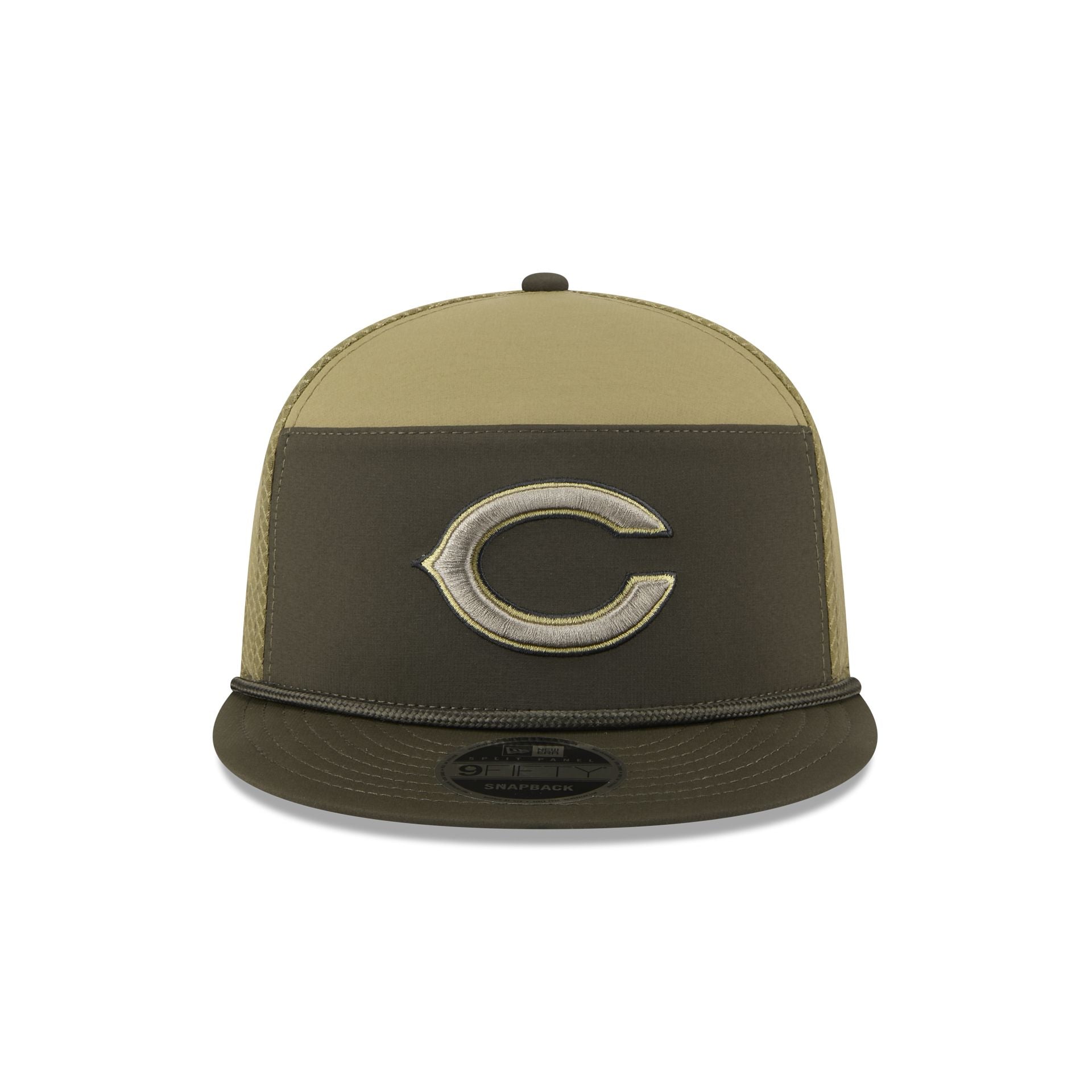 Alternative view of Chicago Bears 2025 Salute To Service Split Panel 9Fifty Trucker Hat