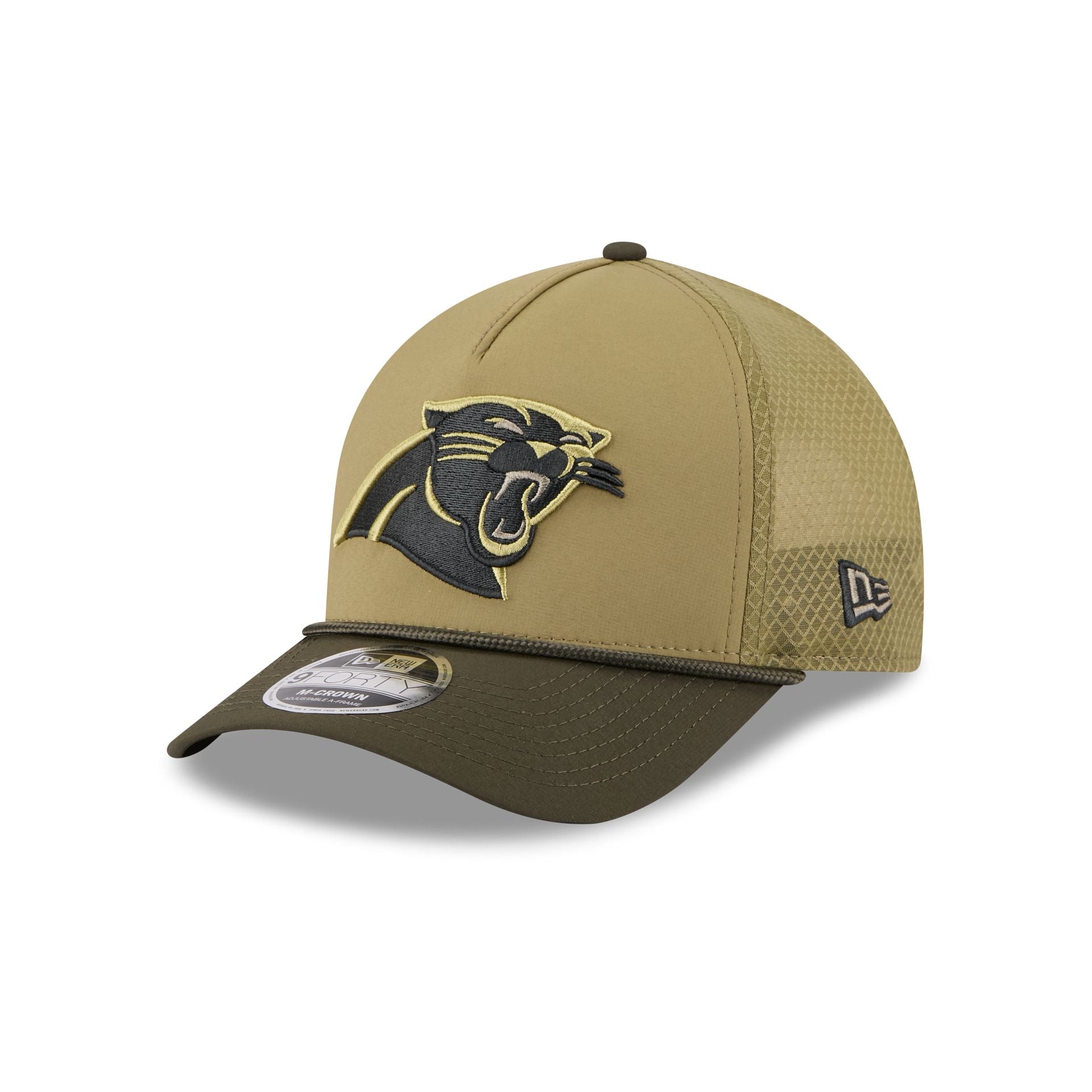 Carolina Panthers 2025 Salute To Service 9Forty M-Crown A-Frame Trucker Hat - Image 3