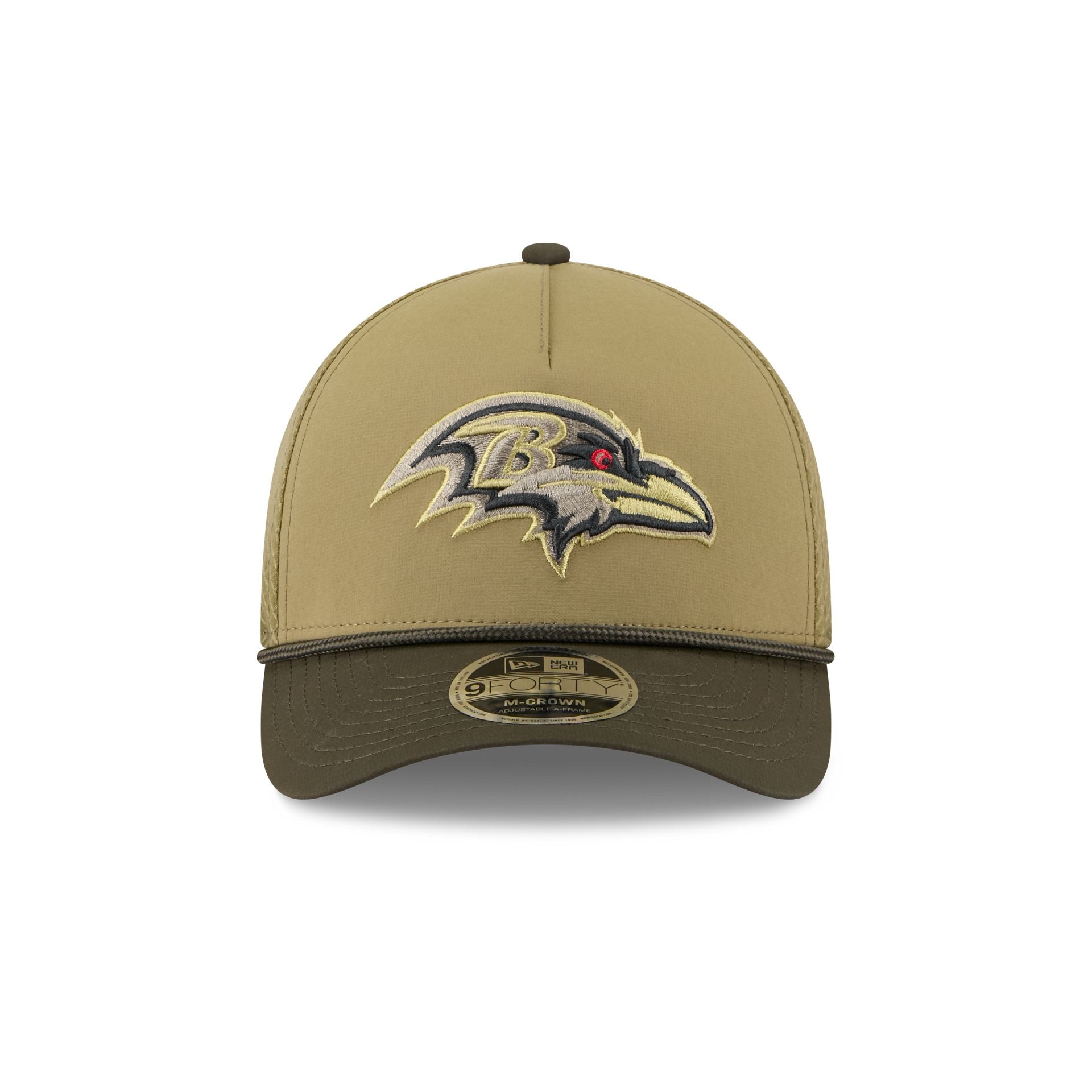 Alternative view of Baltimore Ravens 2025 Salute To Service 9Forty M-Crown A-Frame Trucker Hat