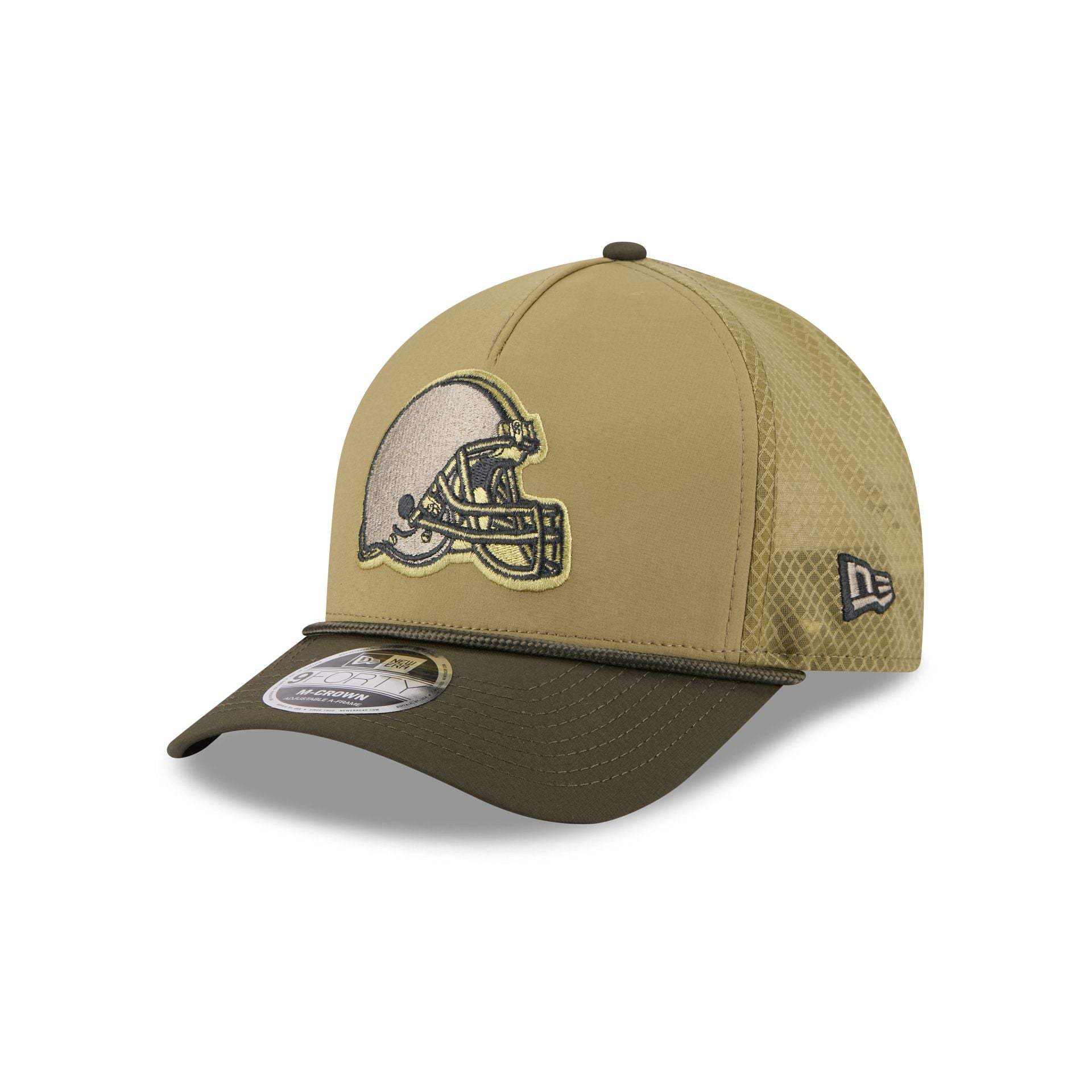 Cleveland Browns 2025 Salute To Service 9Forty M-Crown A-Frame Trucker Hat - Image 3