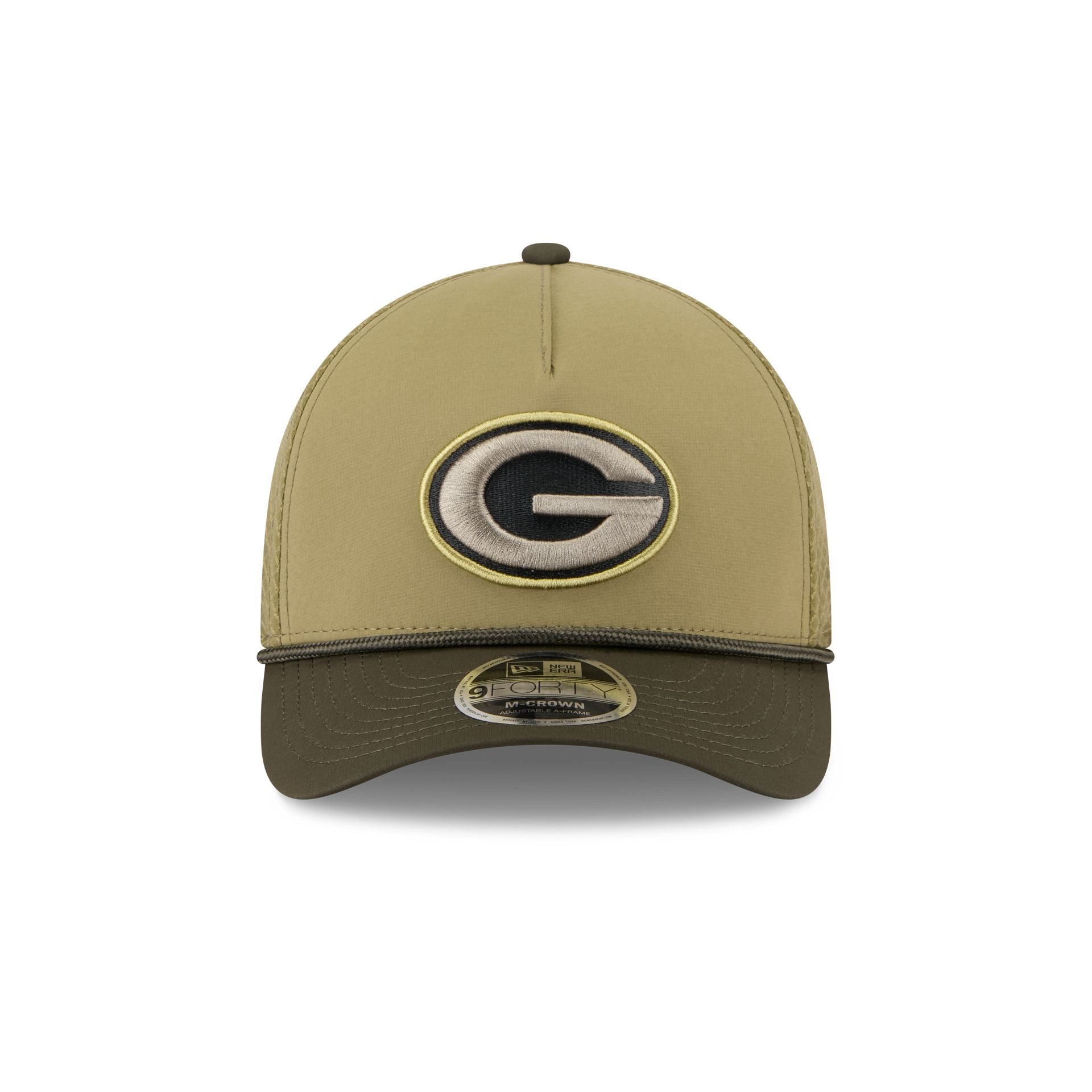 Alternative view of Green Bay Packers 2025 Salute To Service 9Forty M-Crown A-Frame Trucker Hat