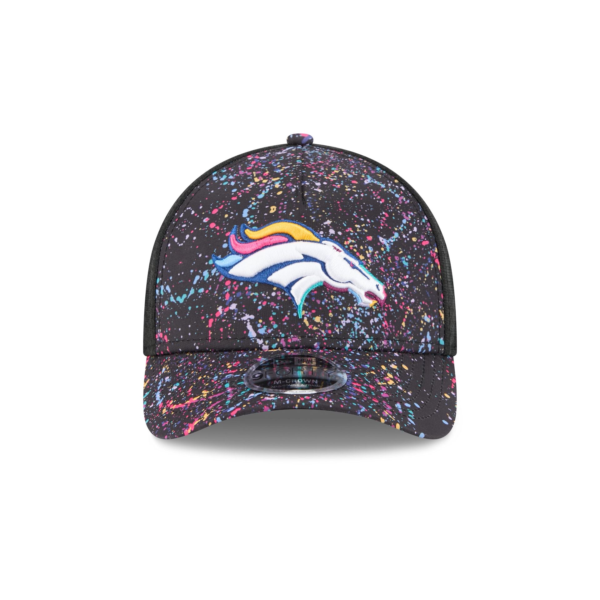 Alternative view of Denver Broncos 2025 Crucial Catch 9Forty M-Crown A-Frame Trucker Hat