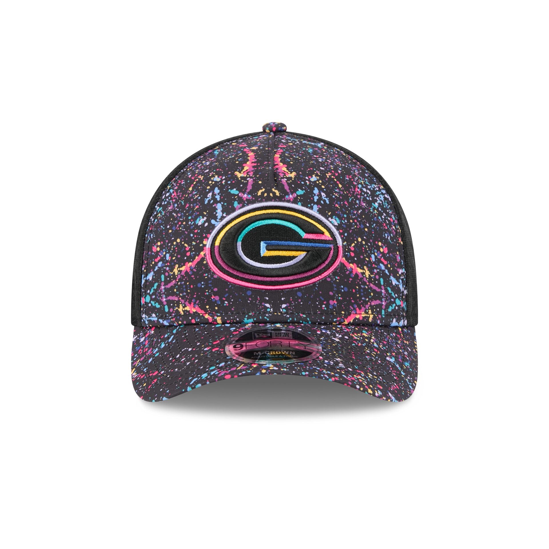 Alternative view of Green Bay Packers 2025 Crucial Catch 9Forty M-Crown A-Frame Trucker Hat