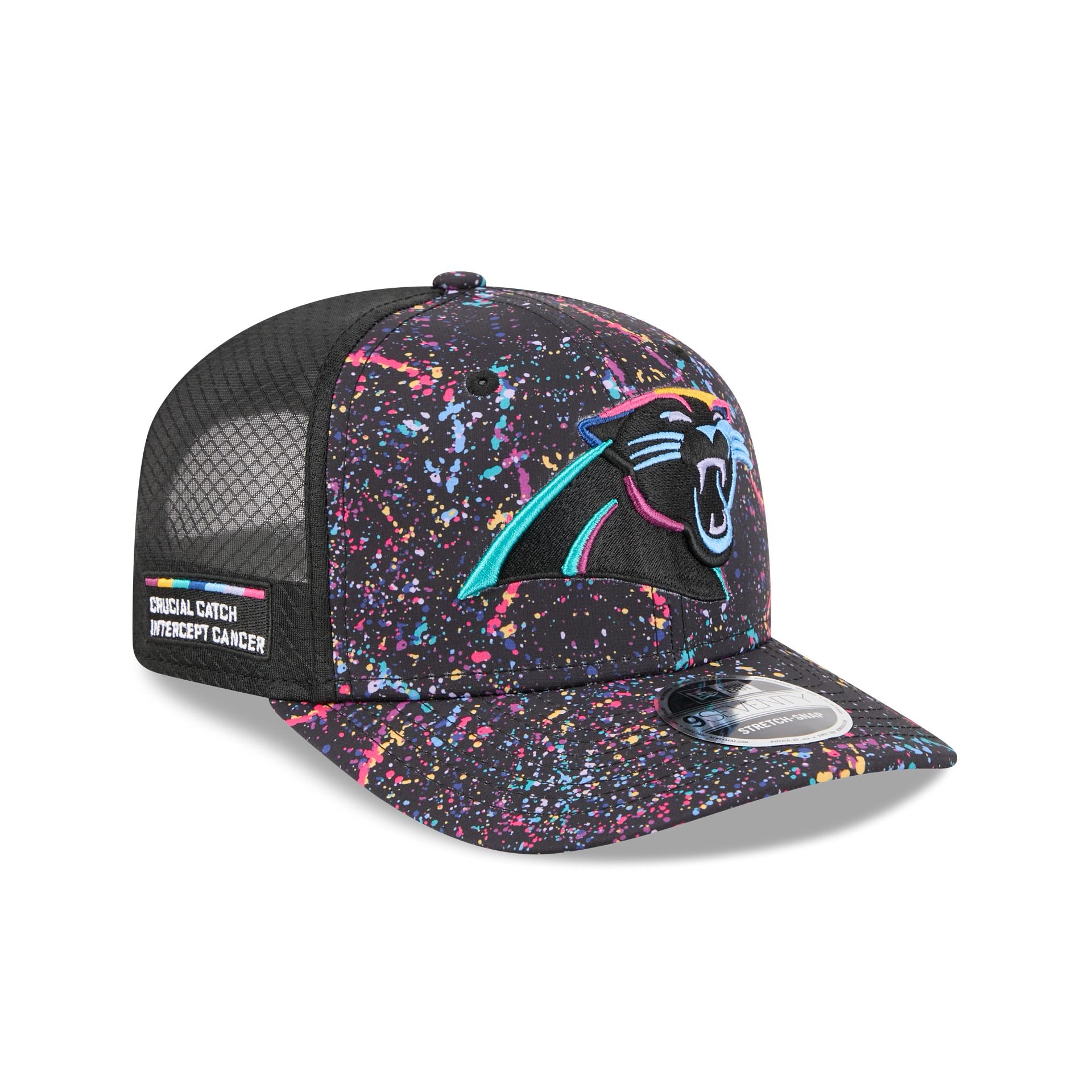 Carolina Panthers 2025 Crucial Catch 9Seventy Trucker Hat