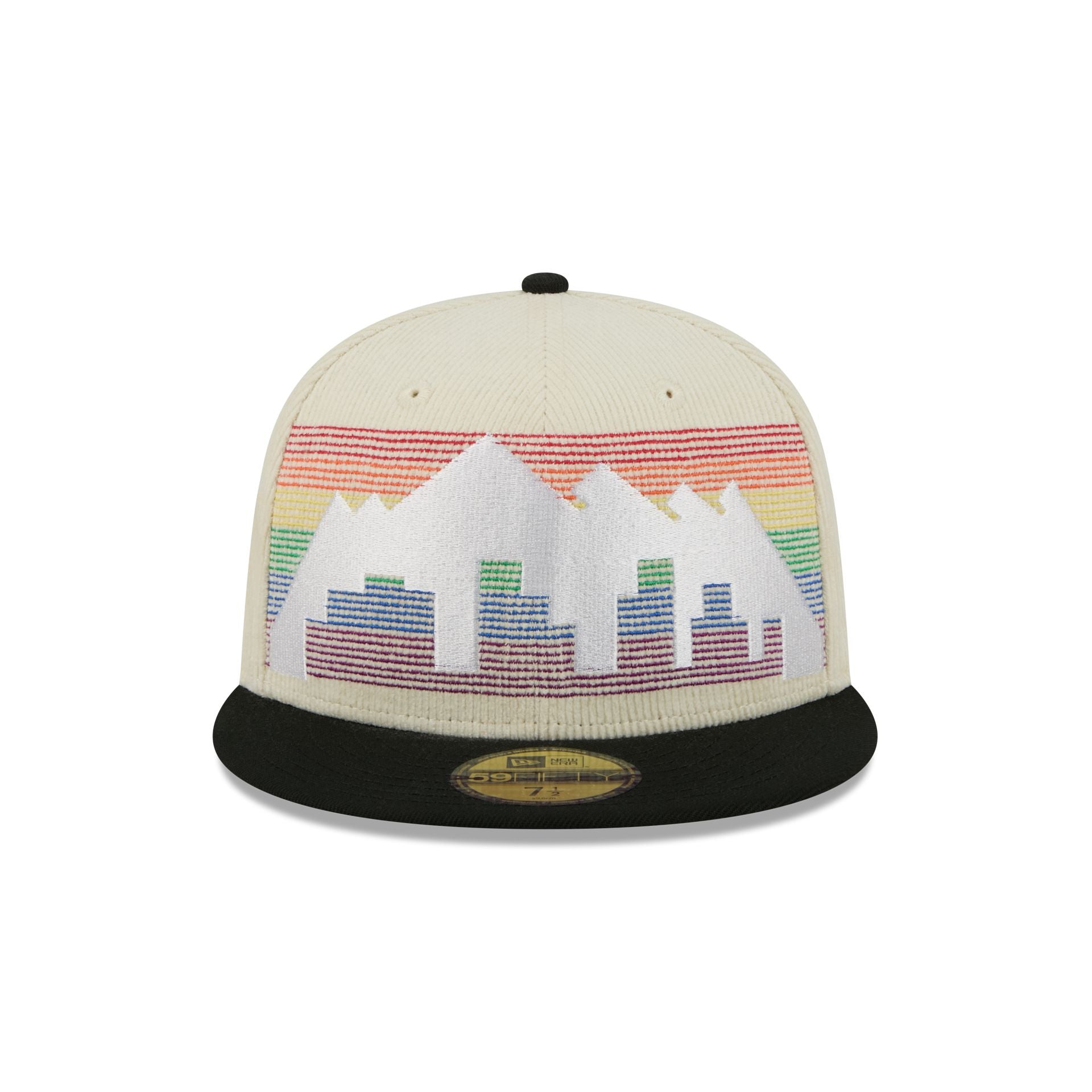 Alternative view of Denver Nuggets 2025 City Edition Chrome White Corduroy 59Fifty Fitted Hat