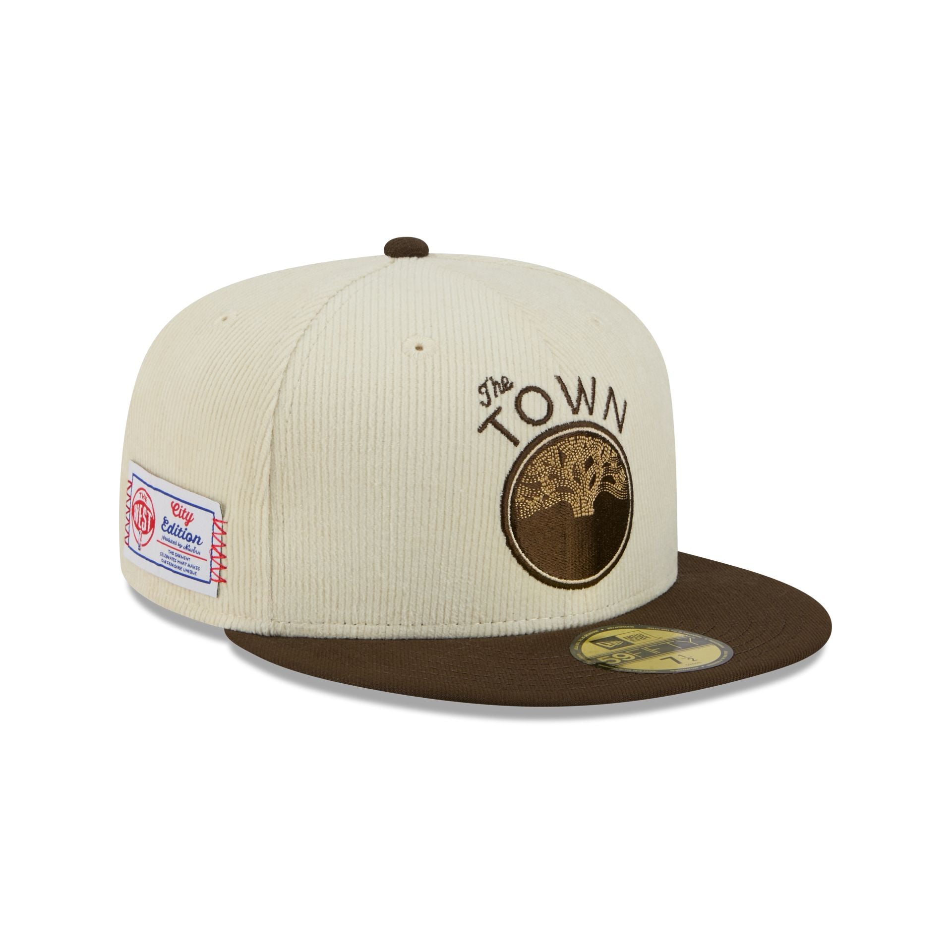Golden State Warriors 2025 City Edition Chrome White Corduroy 59Fifty Fitted Hat