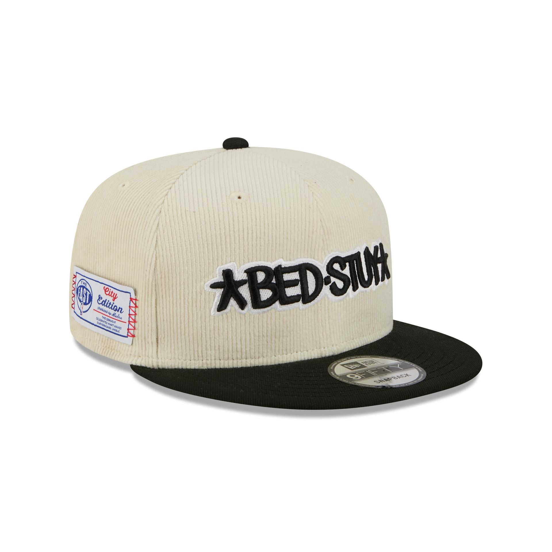 Brooklyn Nets 2025 City Edition Chrome White Corduroy 9Fifty Snapback Hat
