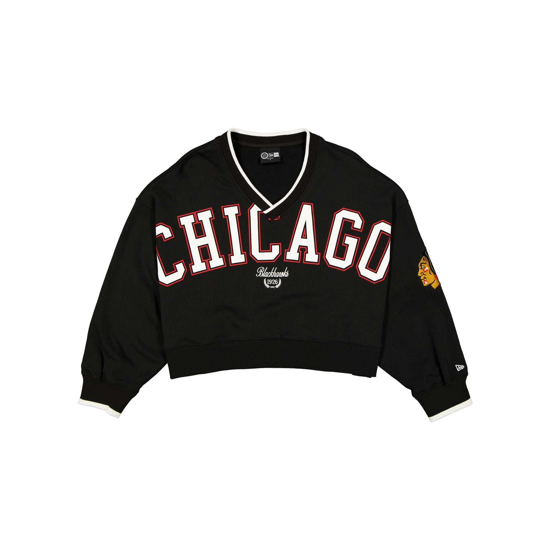 Chicago Blackhawks Throwback Prep Women's Cropped Crewneck