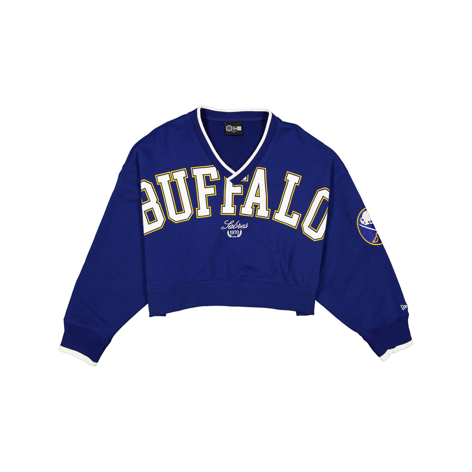 Buffalo Sabres Throwback Prep Women's Cropped Crewneck