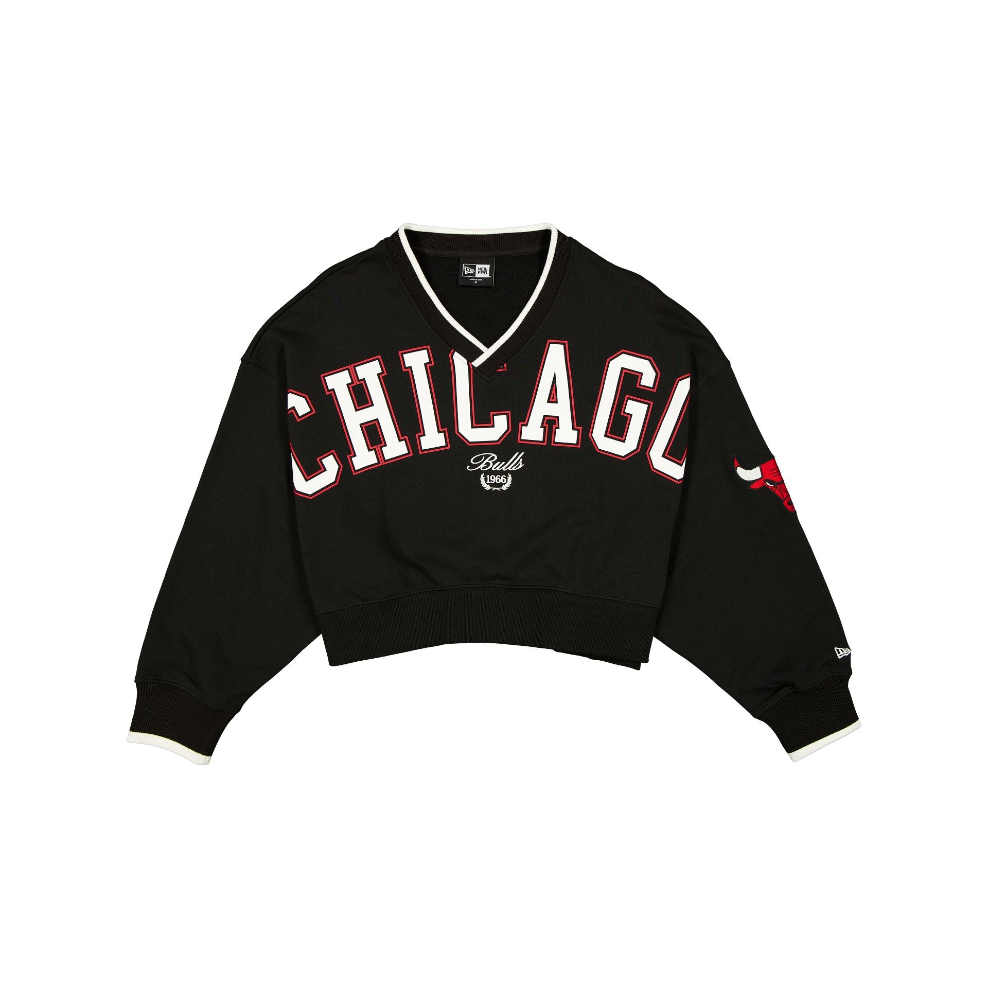 Chicago Bulls Throwback Prep Women's Cropped Crewneck