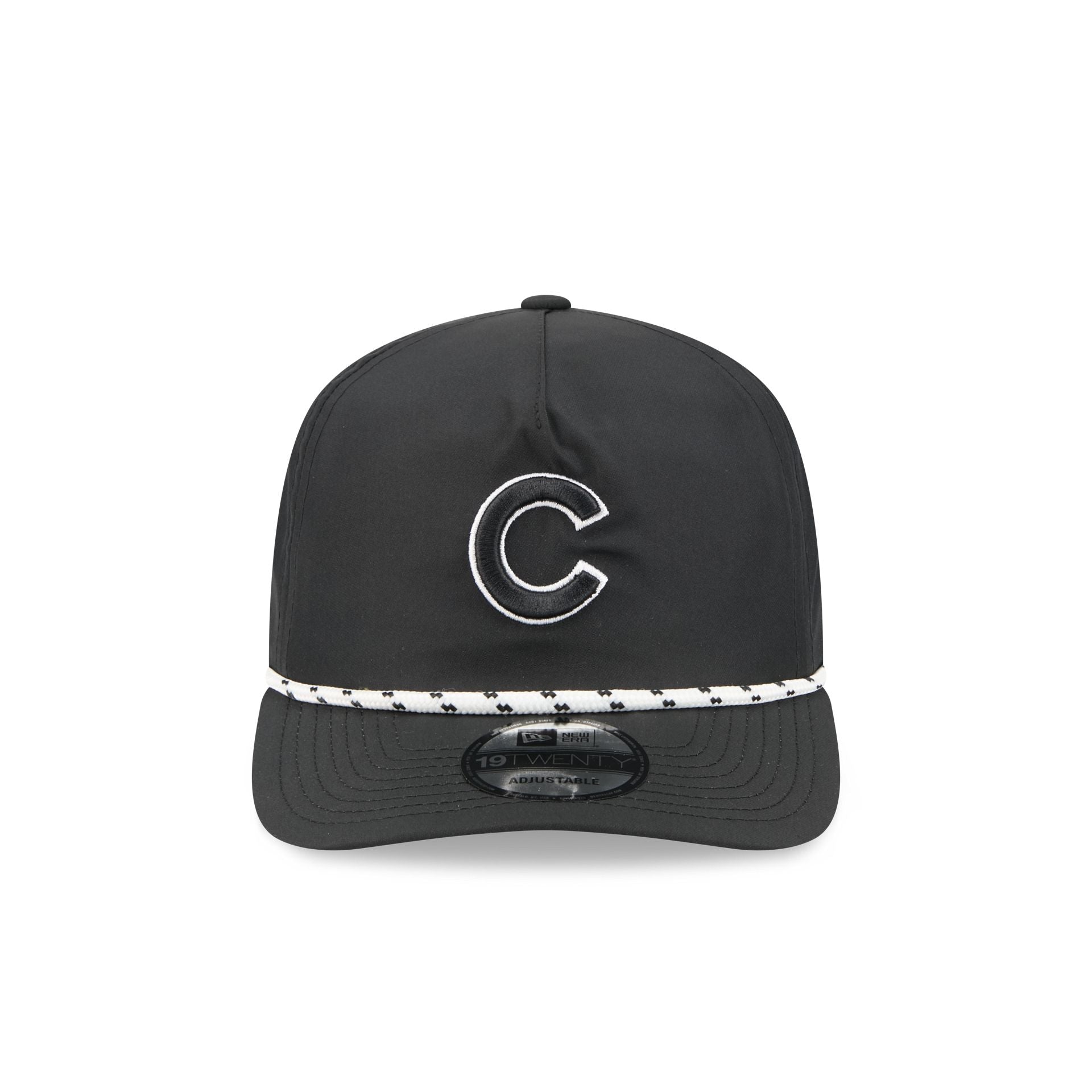 Alternative view of Chicago Cubs Black And White Rope 19Twenty Snapback Hat