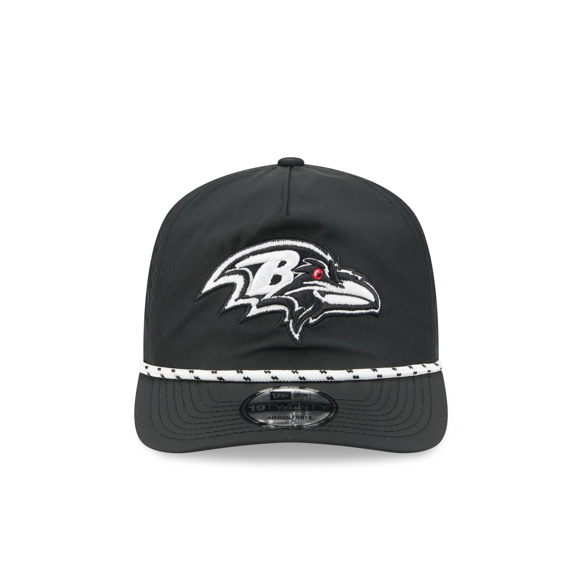 Alternative view of Baltimore Ravens Black And White Rope 19Twenty Snapback Hat
