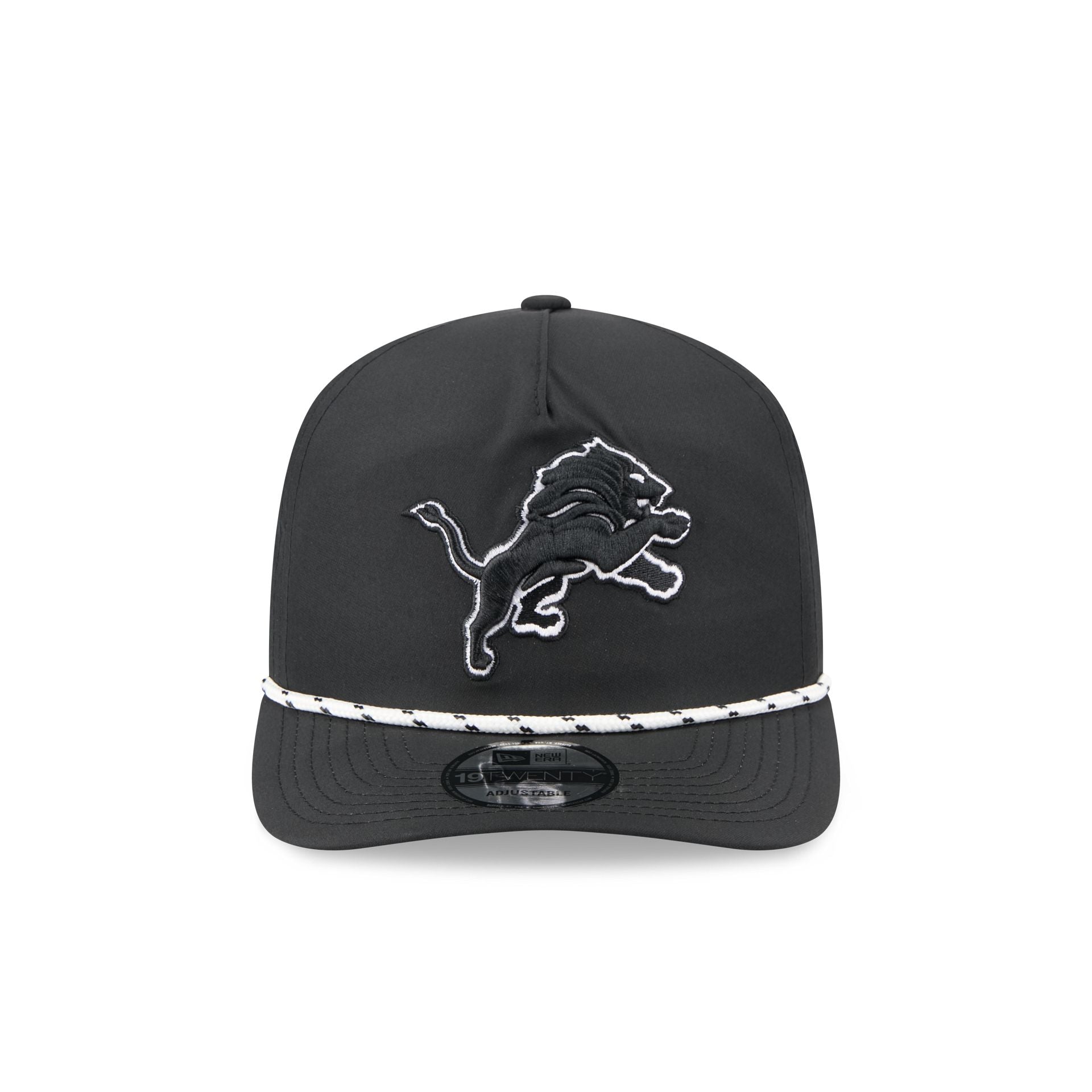 Alternative view of Detroit Lions Black And White Rope 19Twenty Snapback Hat