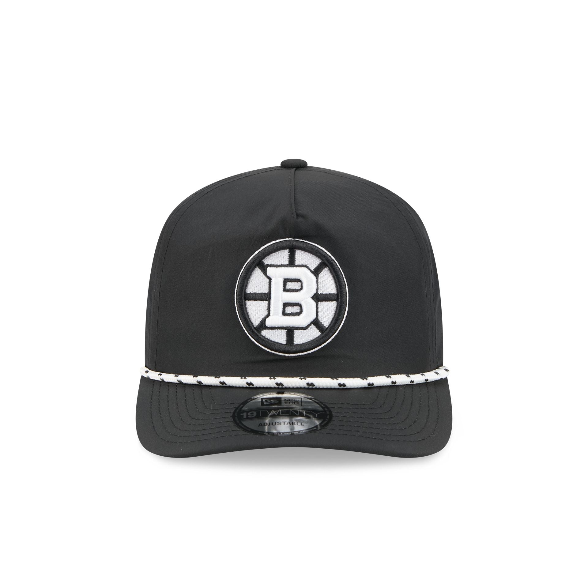 Alternative view of Boston Bruins Black And White Rope 19Twenty Snapback Hat