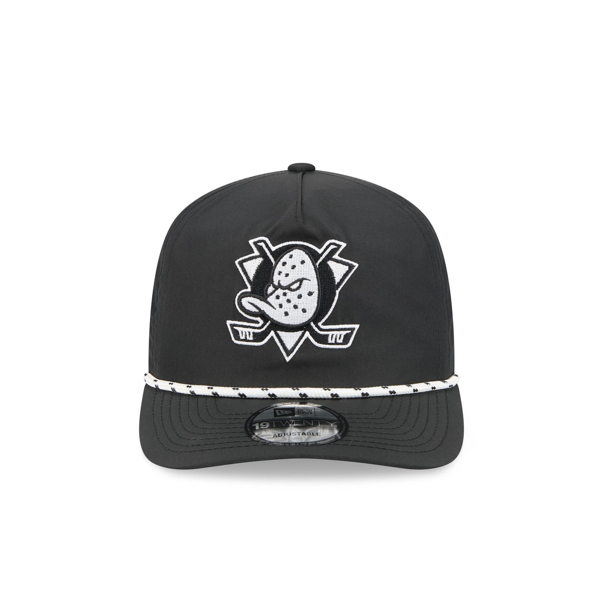Alternative view of Anaheim Ducks Black And White Rope 19Twenty Snapback Hat