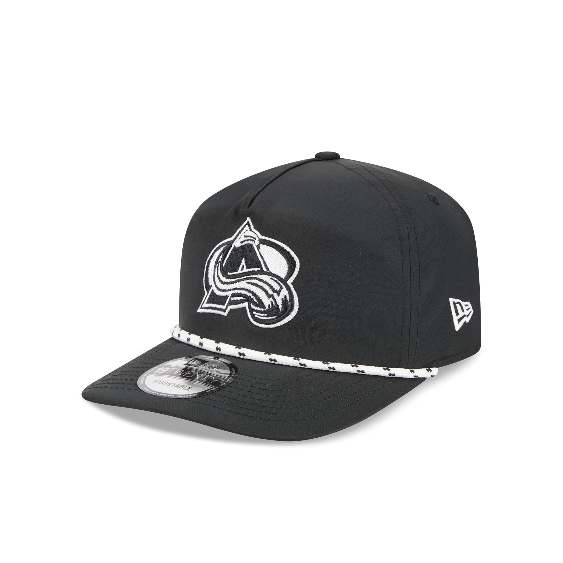 Colorado Avalanche Black And White Rope 19Twenty Snapback Hat