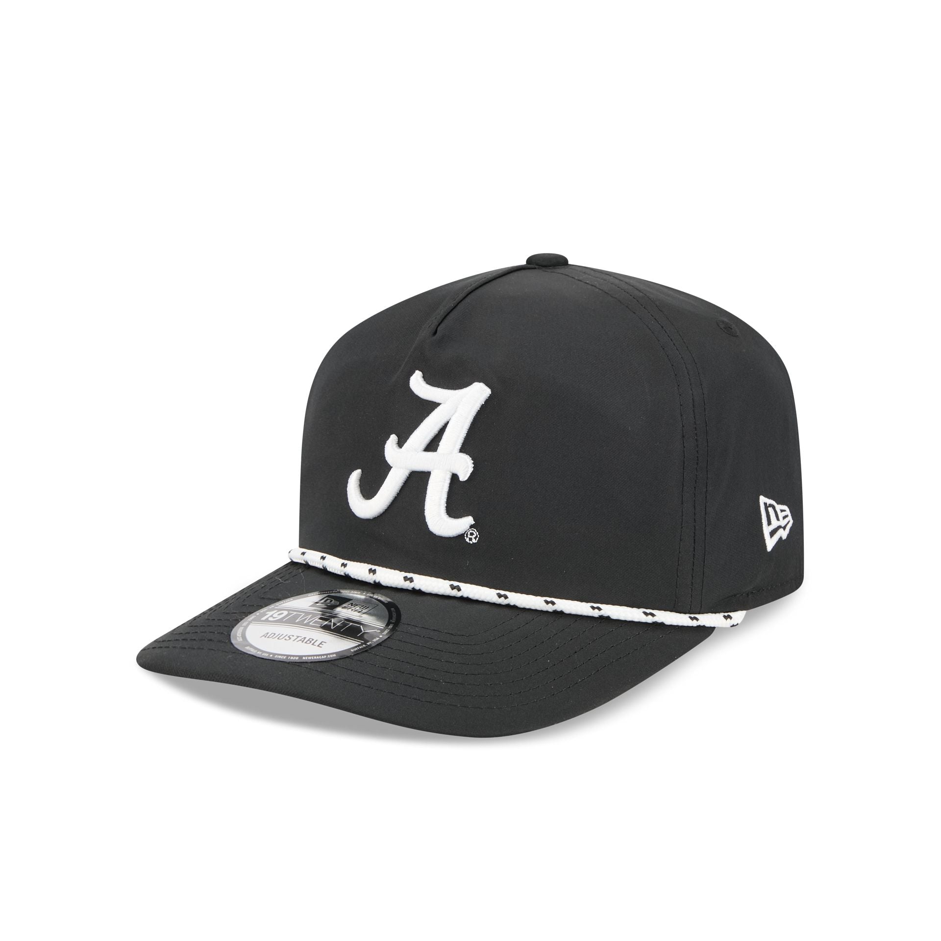 Alabama Crimson Tide Black And White Rope 19Twenty Snapback Hat