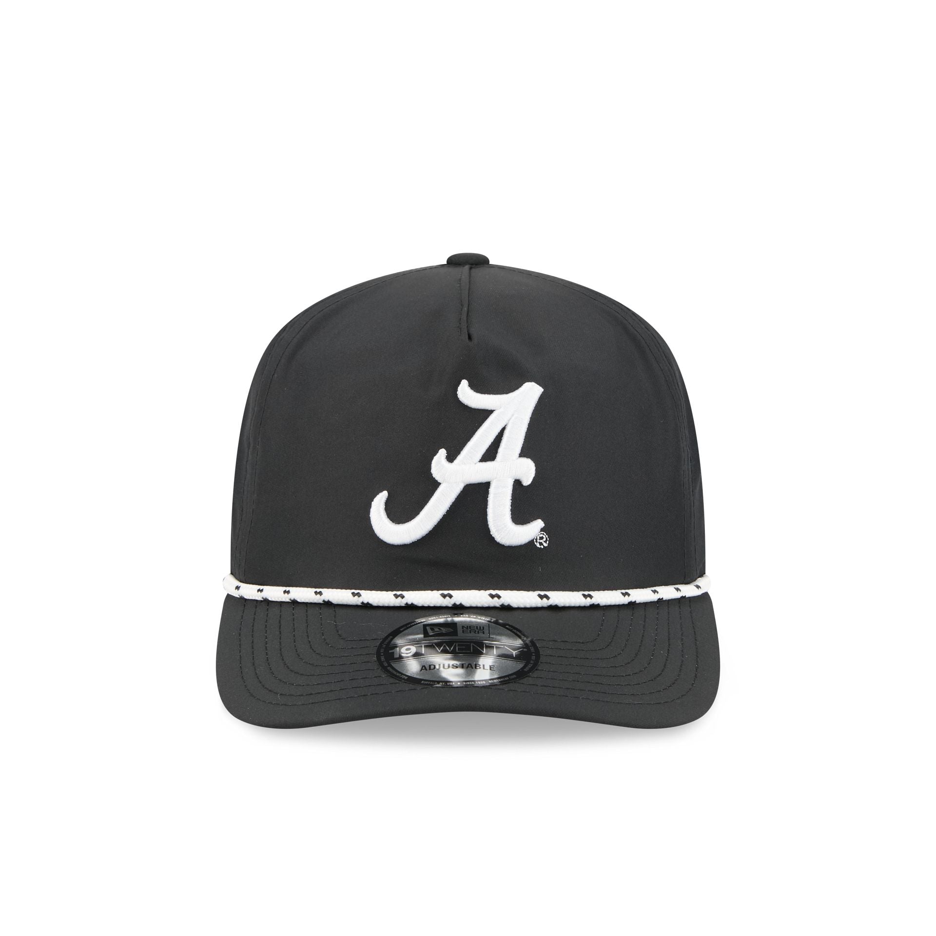 Alternative view of Alabama Crimson Tide Black And White Rope 19Twenty Snapback Hat
