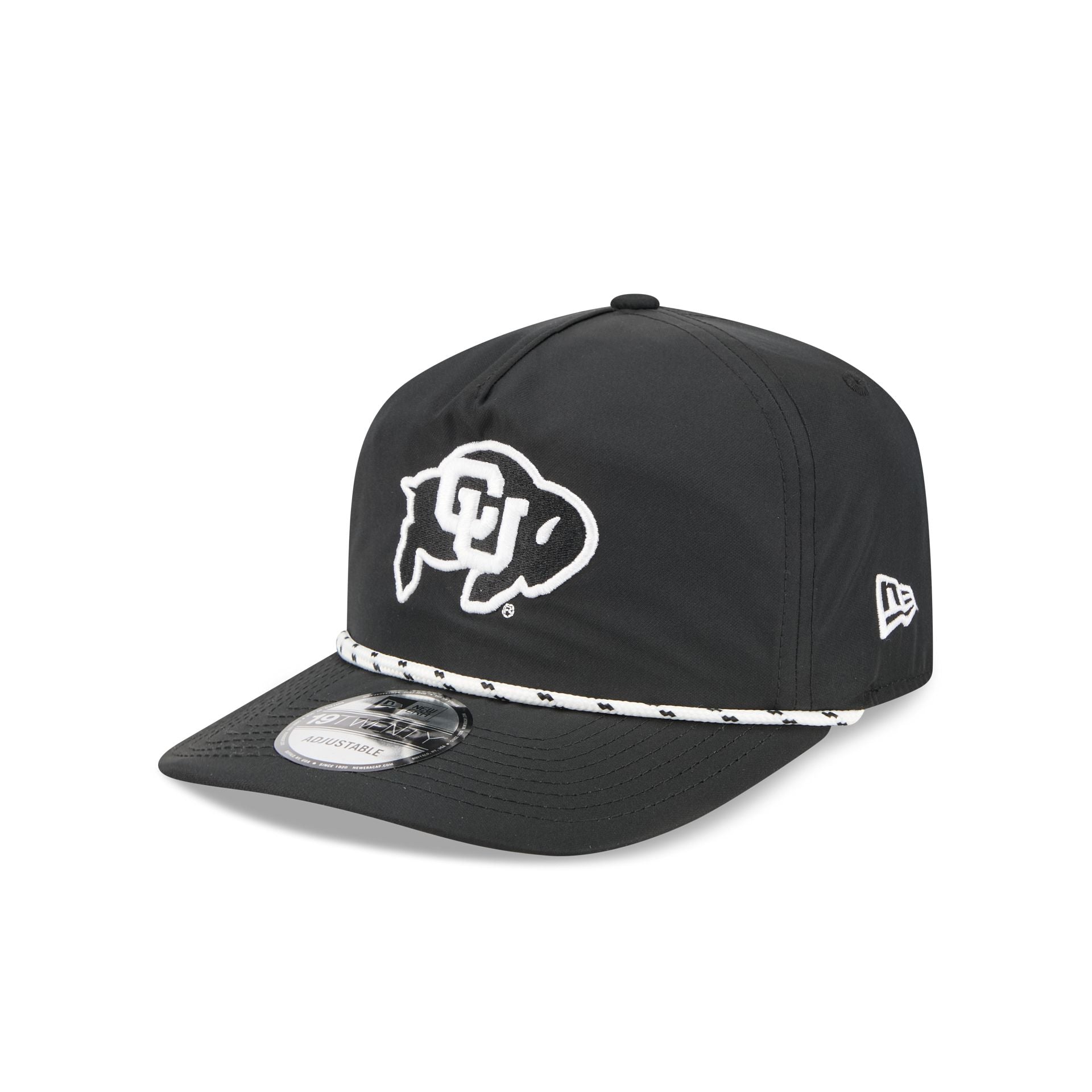 Colorado Buffaloes Black And White Rope 19Twenty Snapback Hat