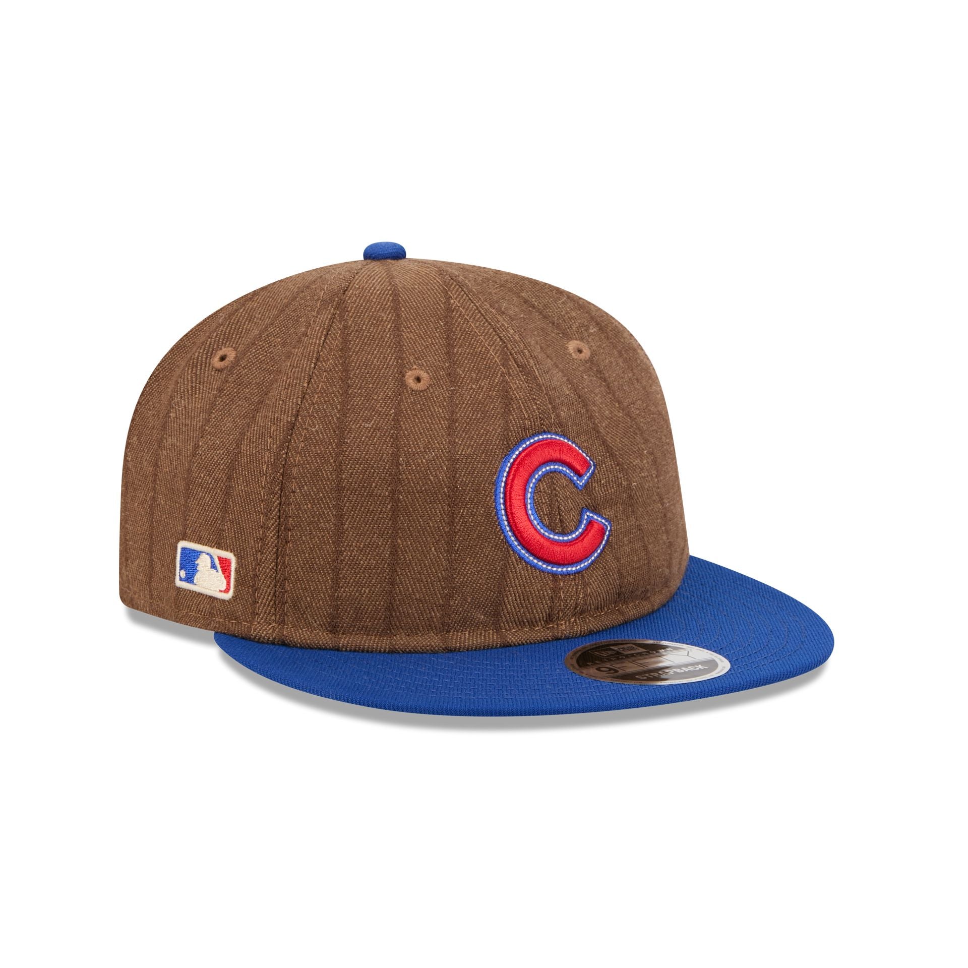 Chicago Cubs Three Looms Wool Pinstripe Retro Crown 9Fifty Adjustable Hat