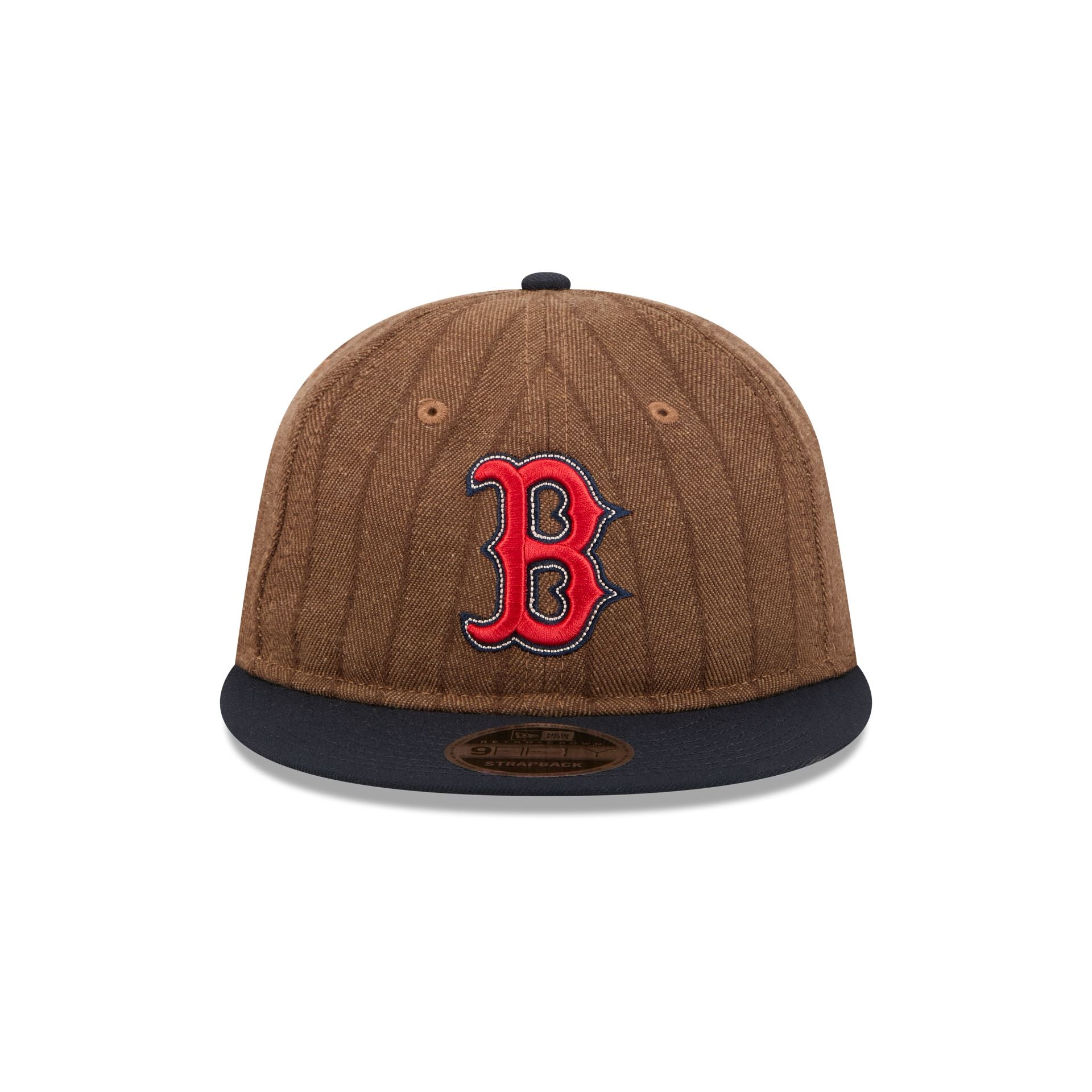 Alternative view of Boston Red Sox Three Looms Wool Pinstripe Retro Crown 9Fifty Adjustable Hat