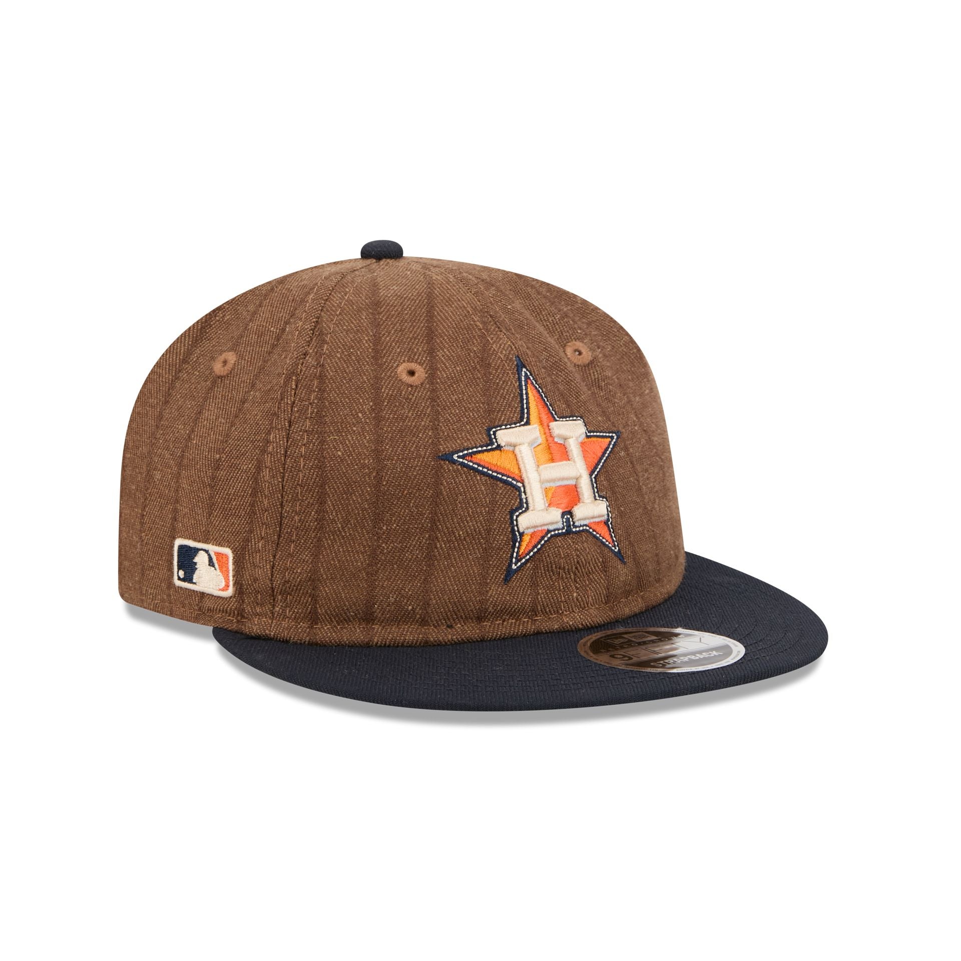 Houston Astros Three Looms Wool Pinstripe Retro Crown 9Fifty Adjustable Hat