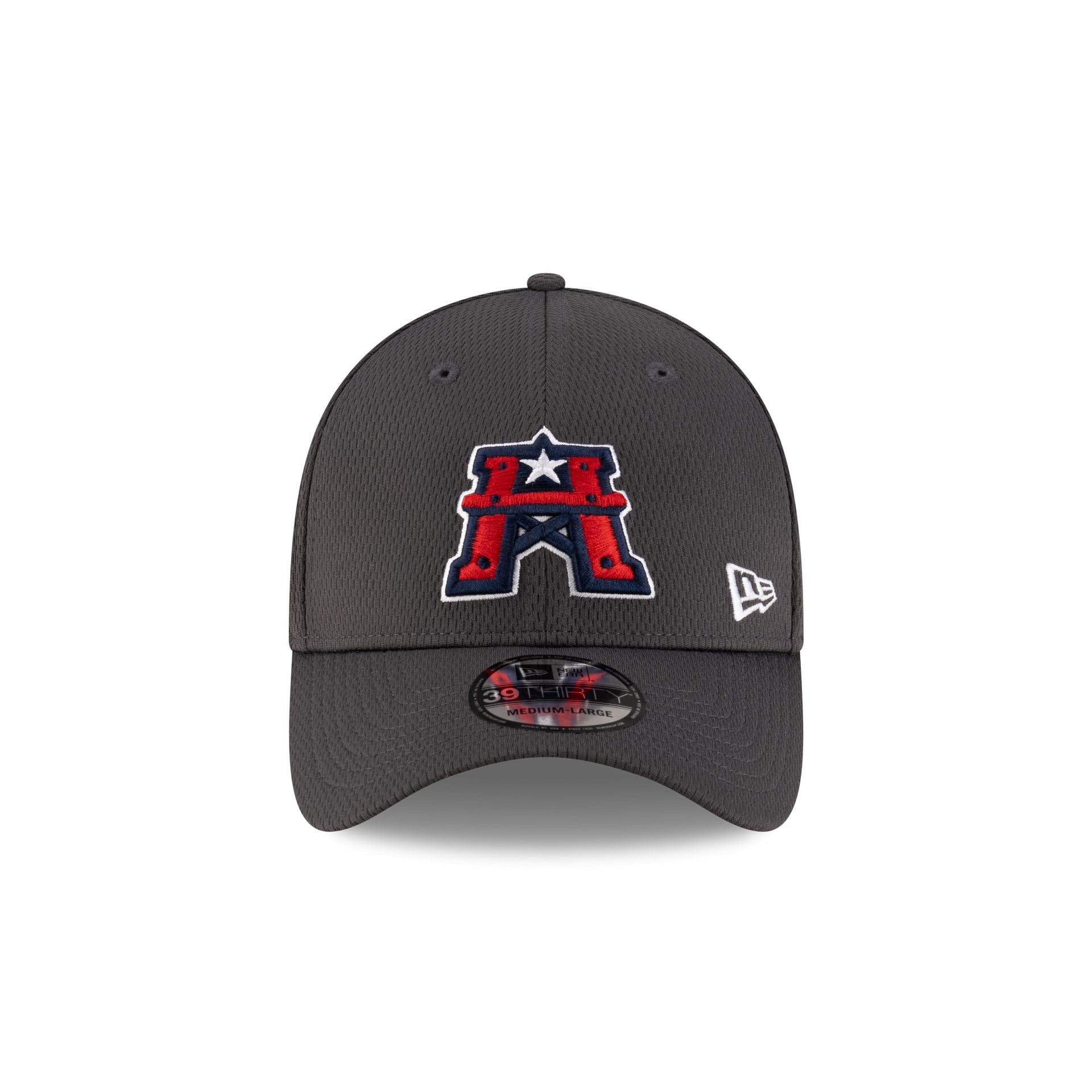 Alternative view of Houston Roughnecks Gray 39Thirty Stretch Fit Hat