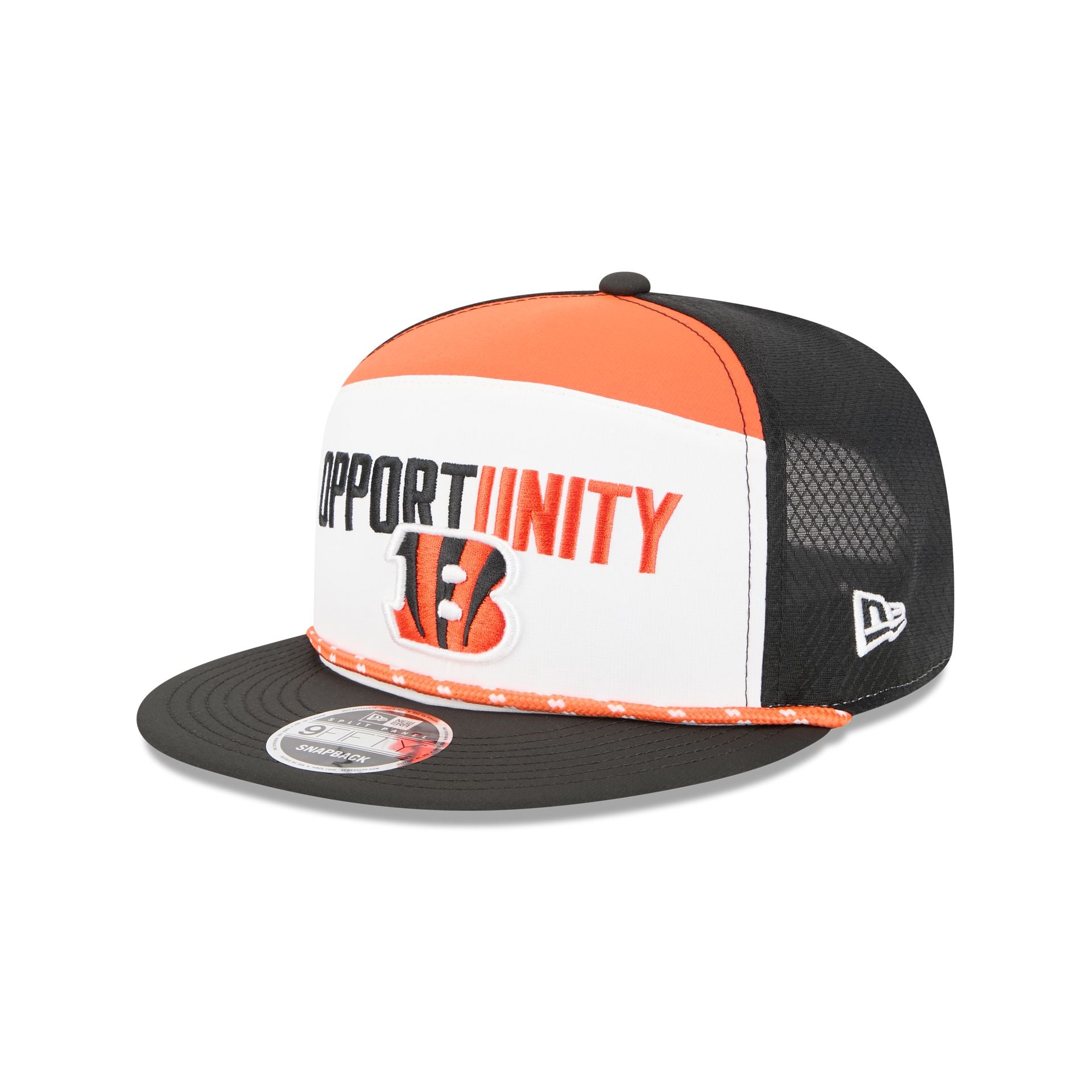 Cincinnati Bengals 2025 Inspire Change Split Panel 9Fifty Snapback Hat