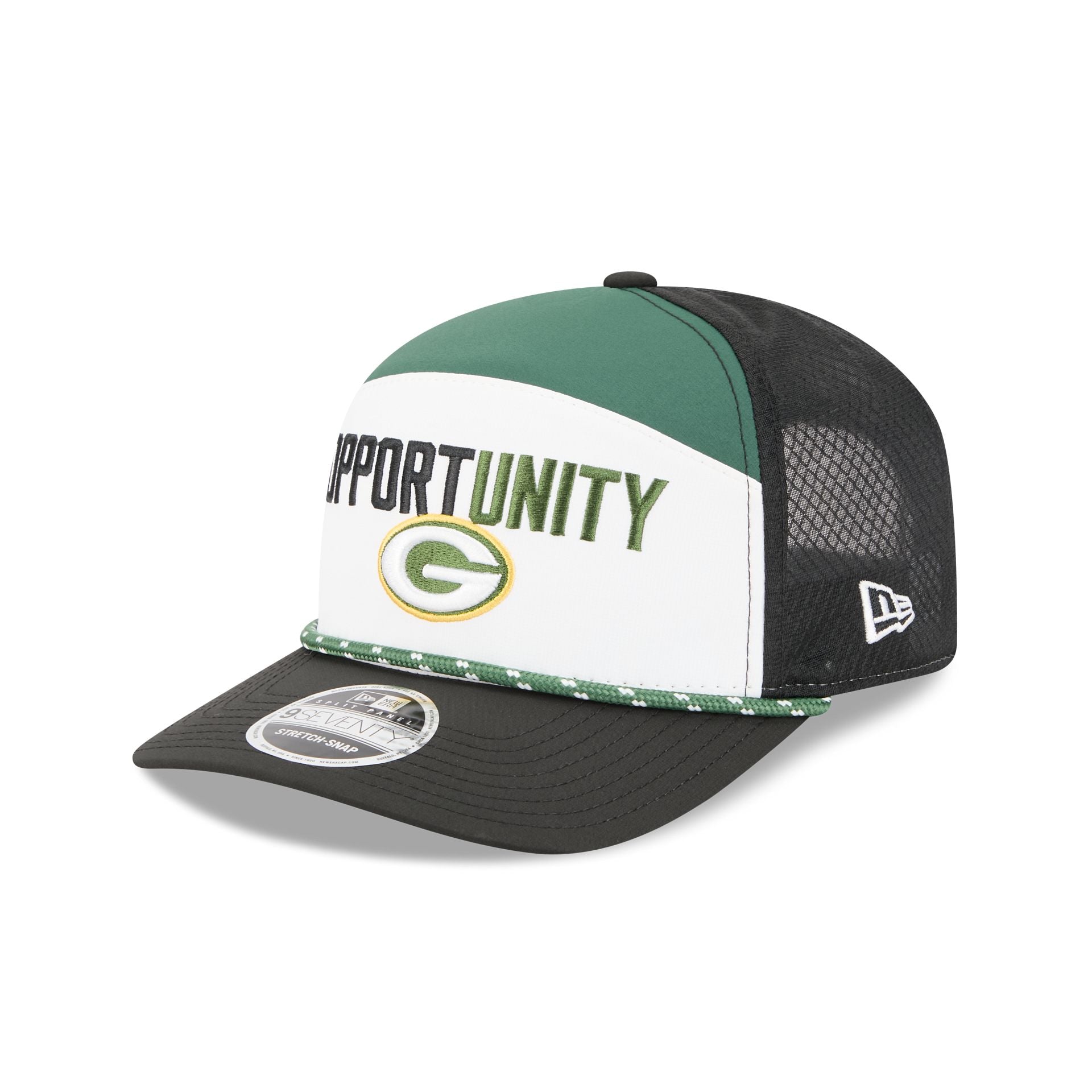 Green Bay Packers 2025 Inspire Change Split Panel 9Seventy Trucker Hat